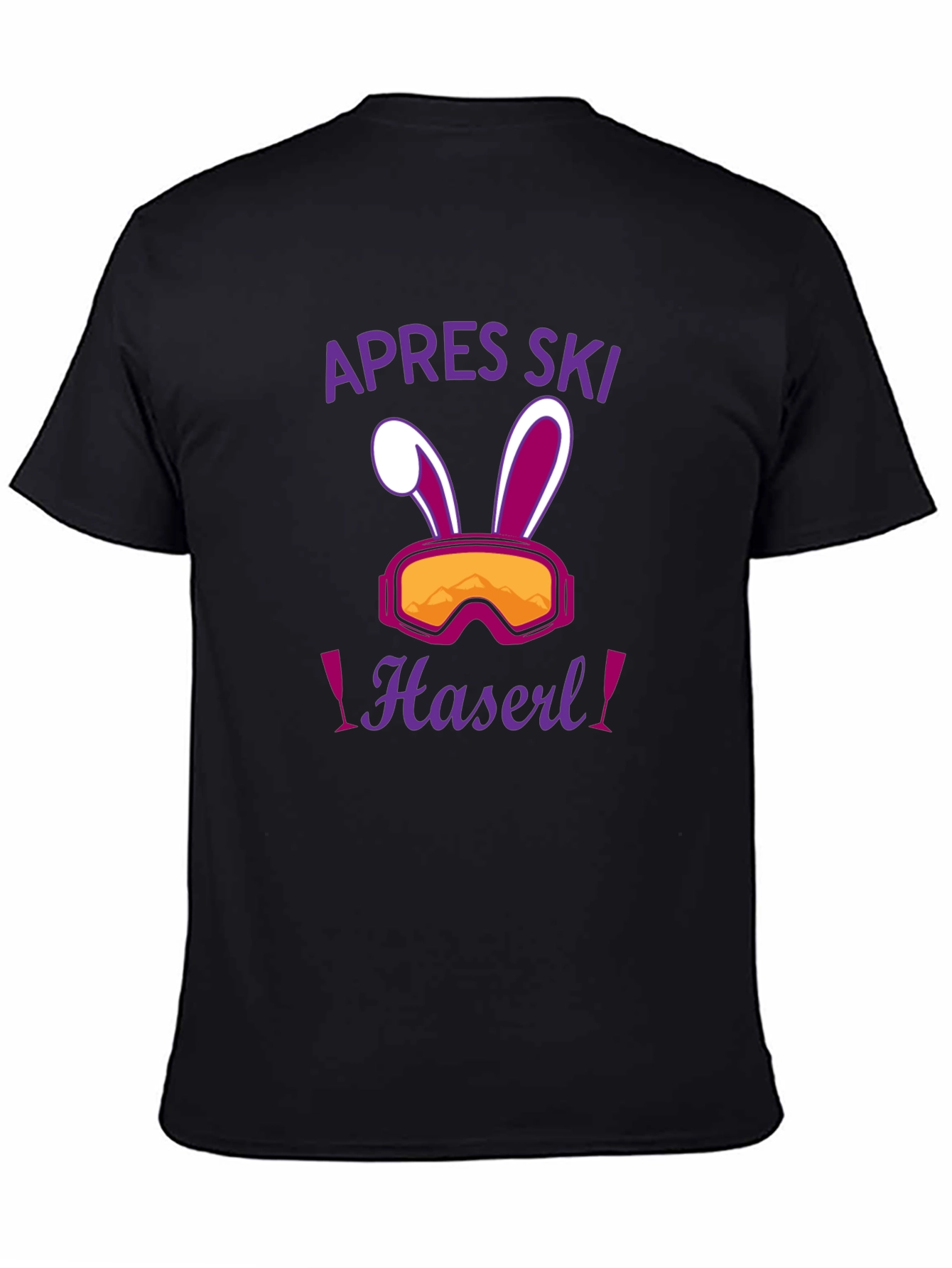 Apres Ski Haseri Easter Bunny Ski Goggles Black T-Shirt
