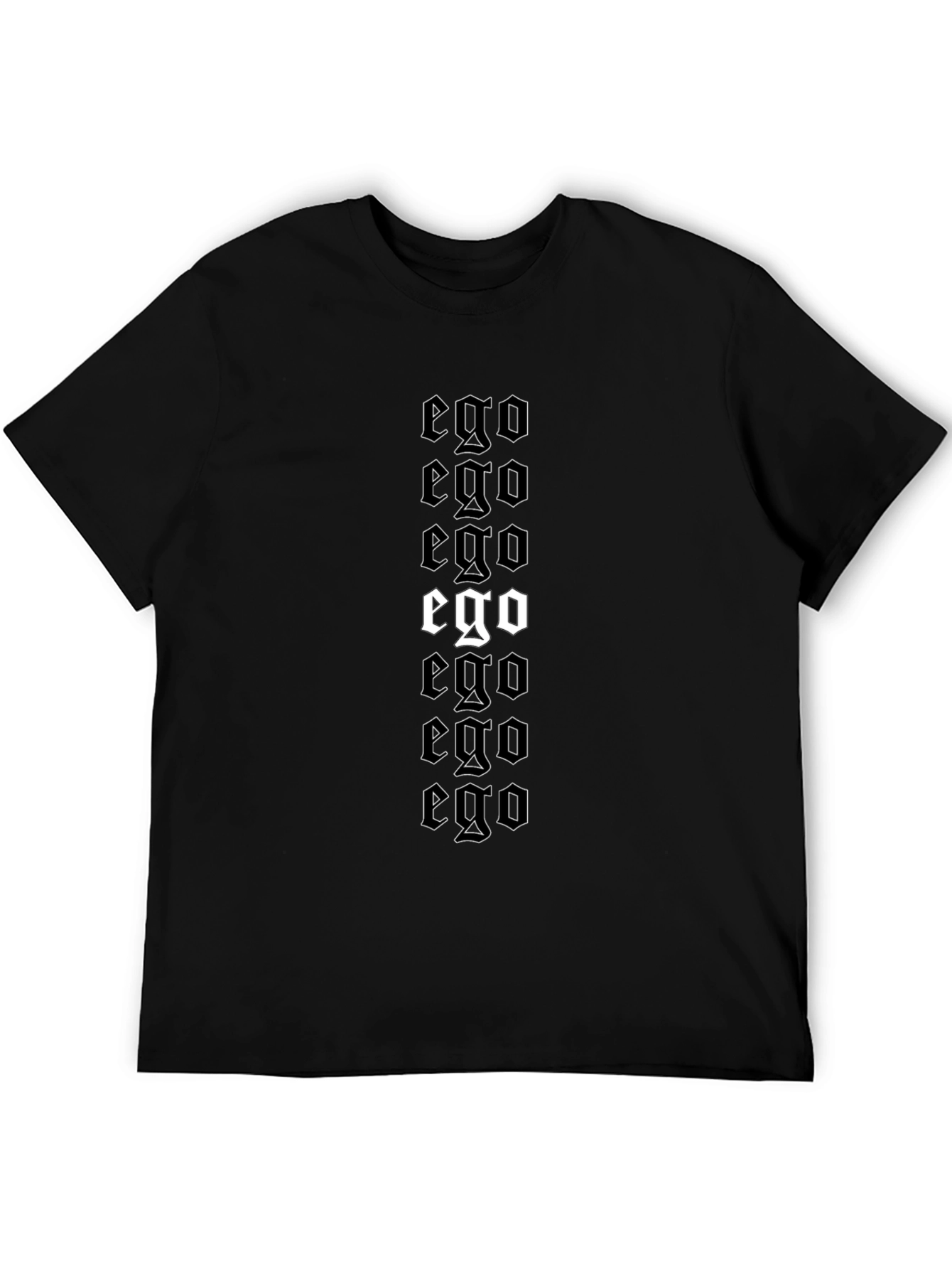 Ego Graphic Print Black T-Shirt