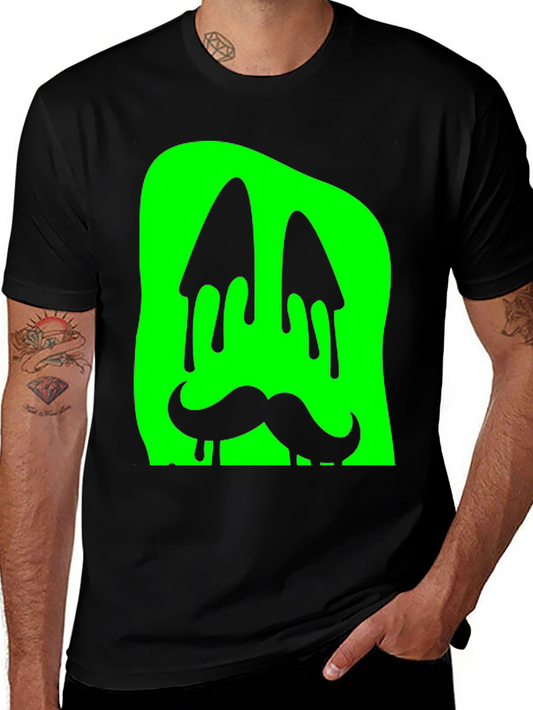 Green Slime Monster Face Graphic T-Shirt