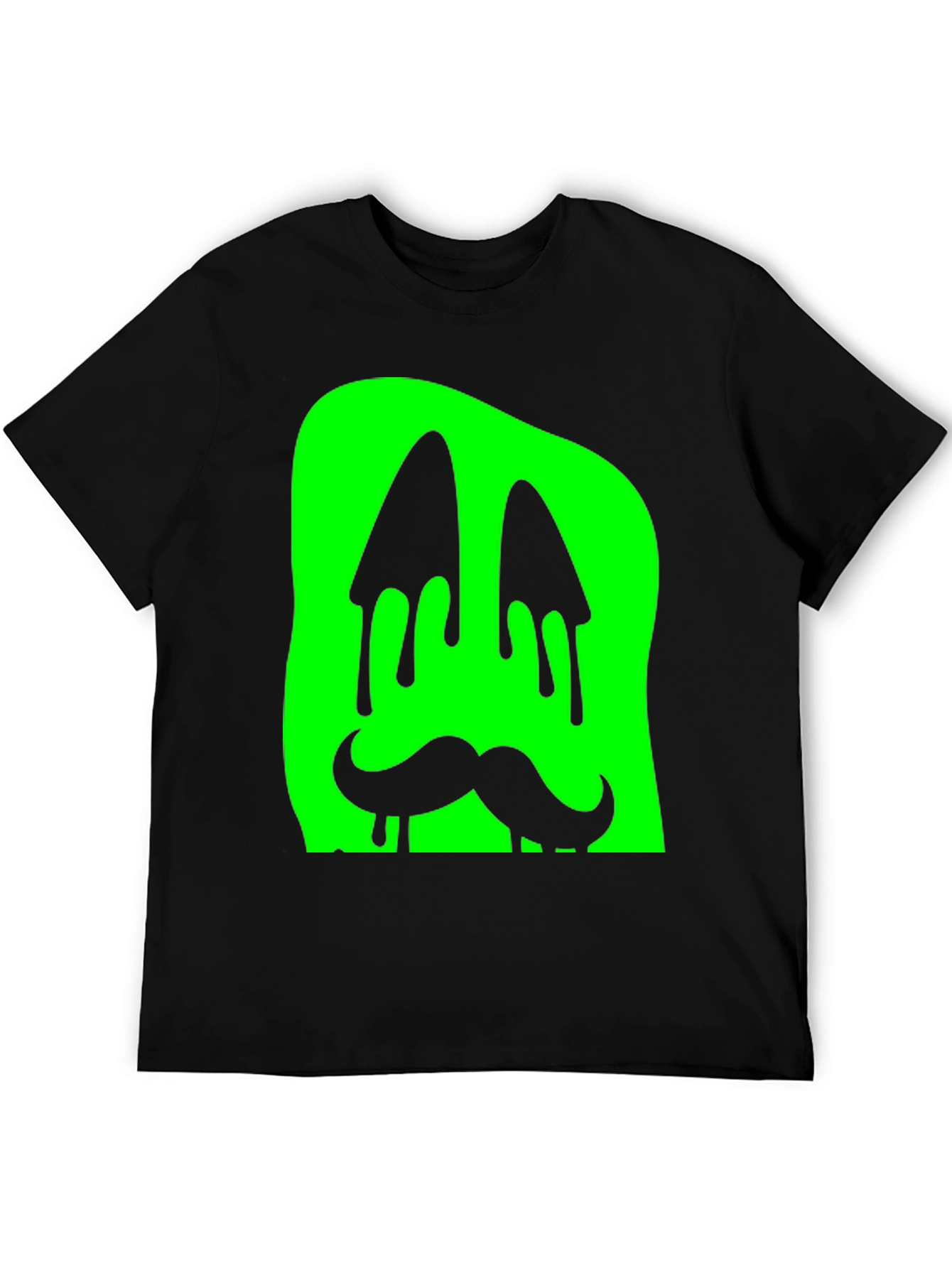Green Slime Monster Face Graphic T-Shirt