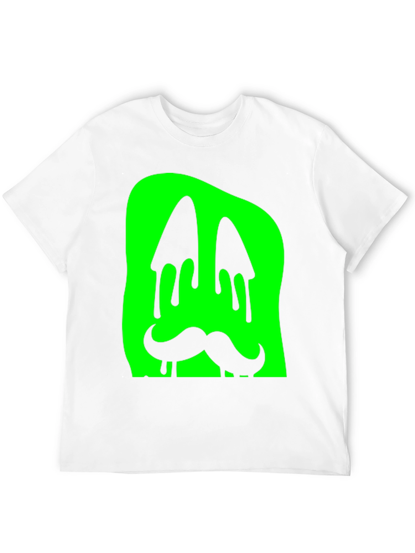 Green Slime Monster Face Graphic T-Shirt