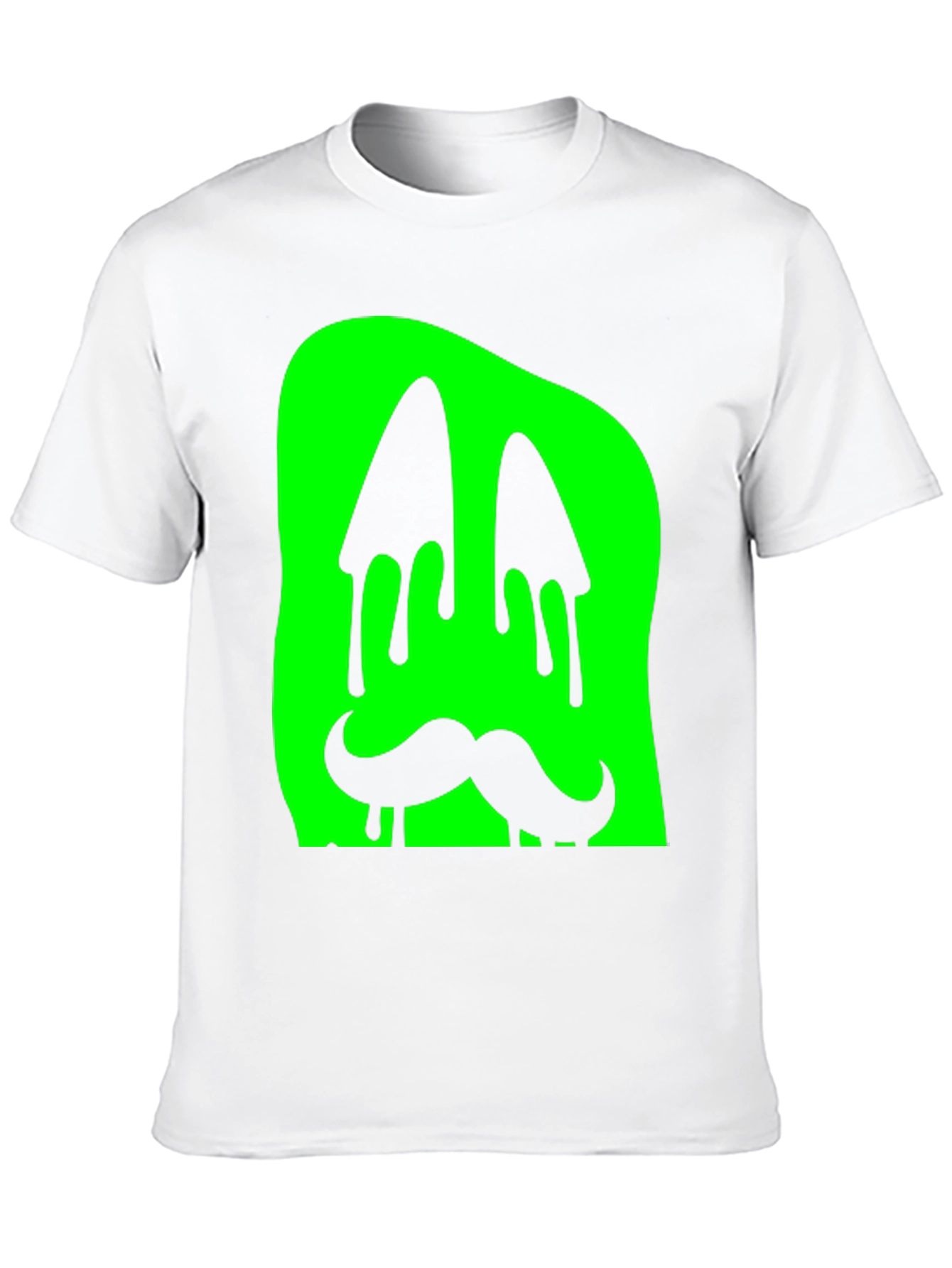 Green Slime Monster Face Graphic T-Shirt