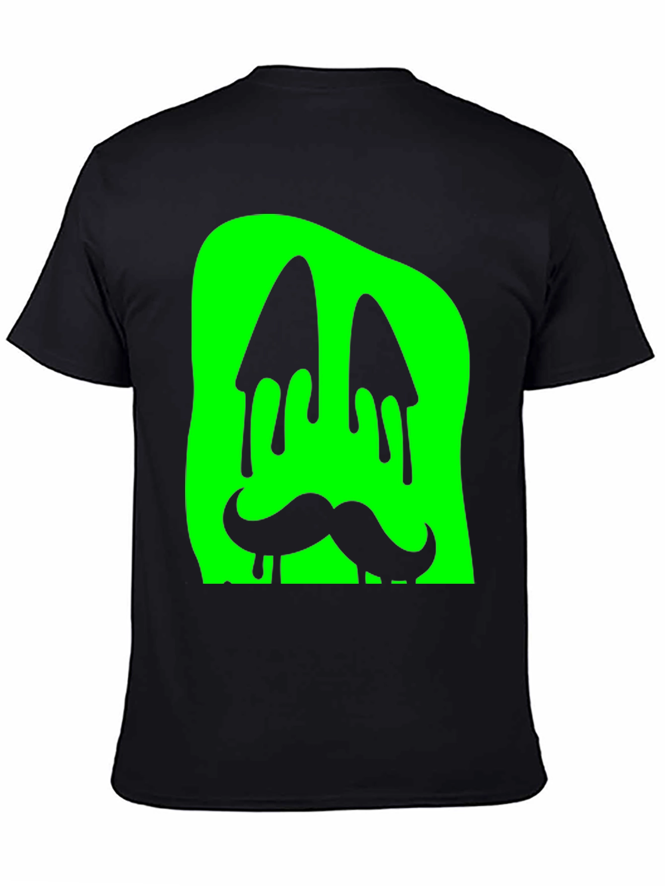 Green Slime Monster Face Graphic T-Shirt