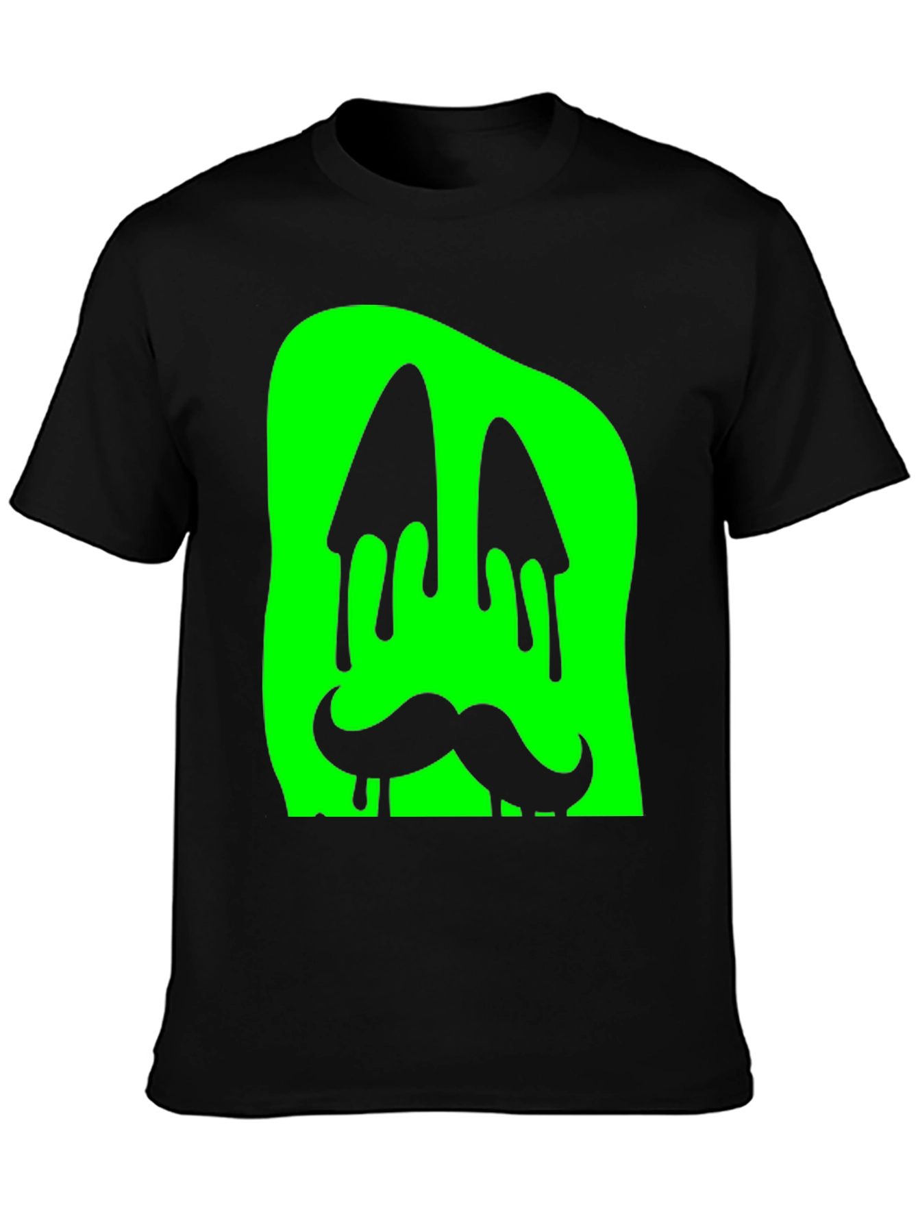 Green Slime Monster Face Graphic T-Shirt
