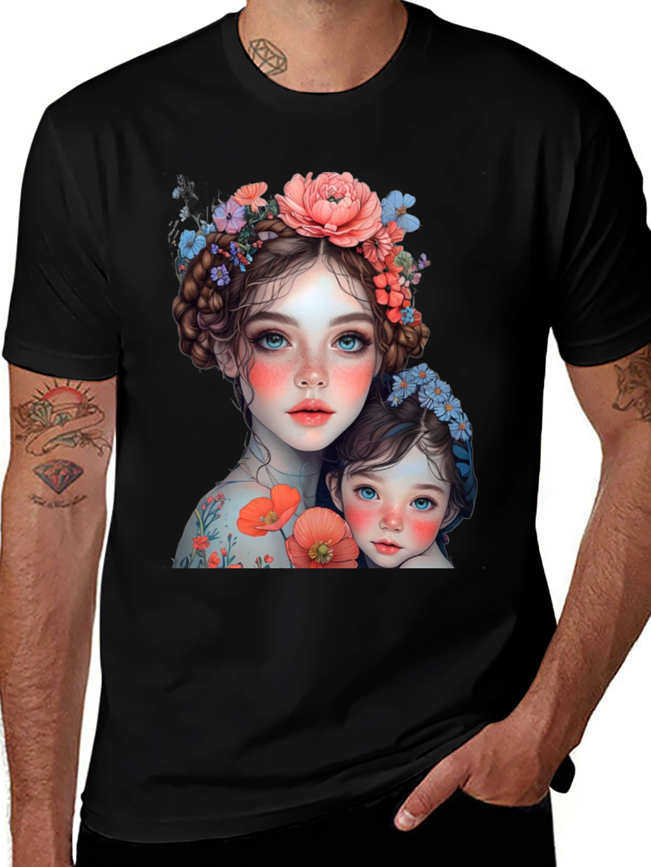 Floral Mother & Daughter Graphic Tee