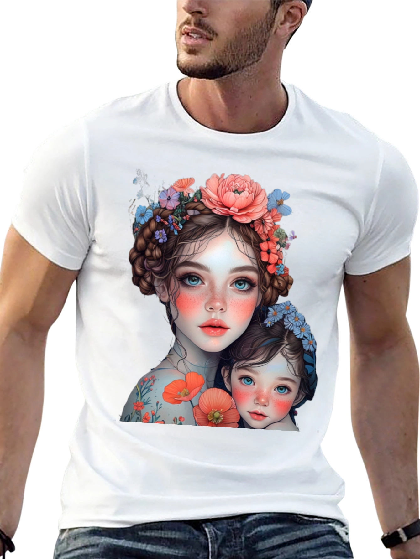 Floral Mother & Daughter Graphic Tee