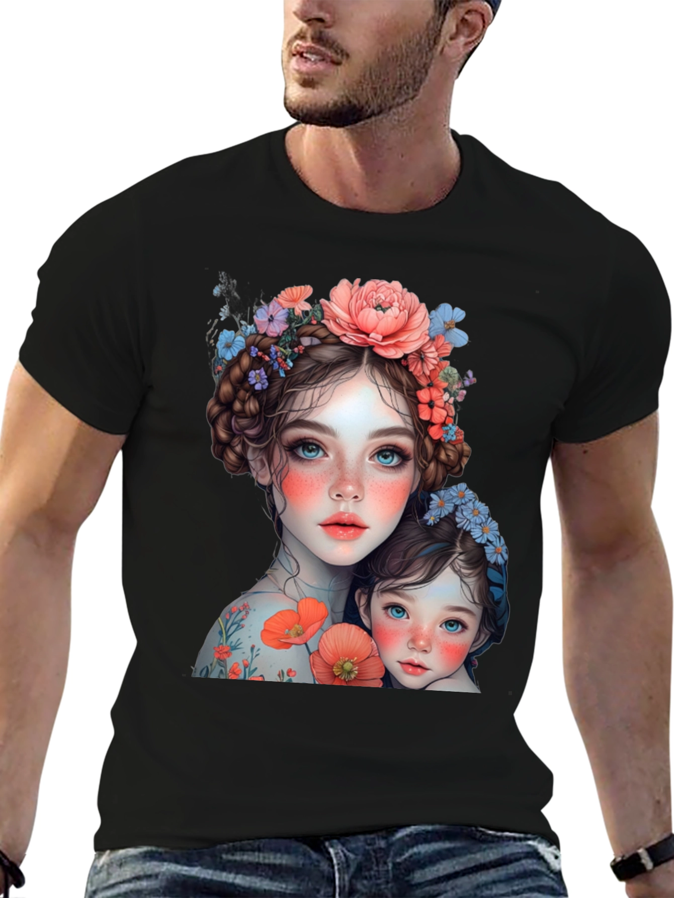Floral Mother & Daughter Graphic Tee