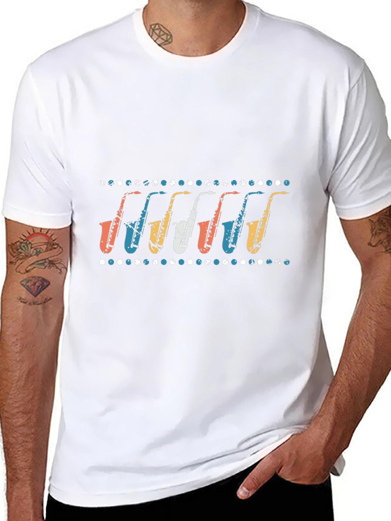 Retro Saxophone Graphic Tee