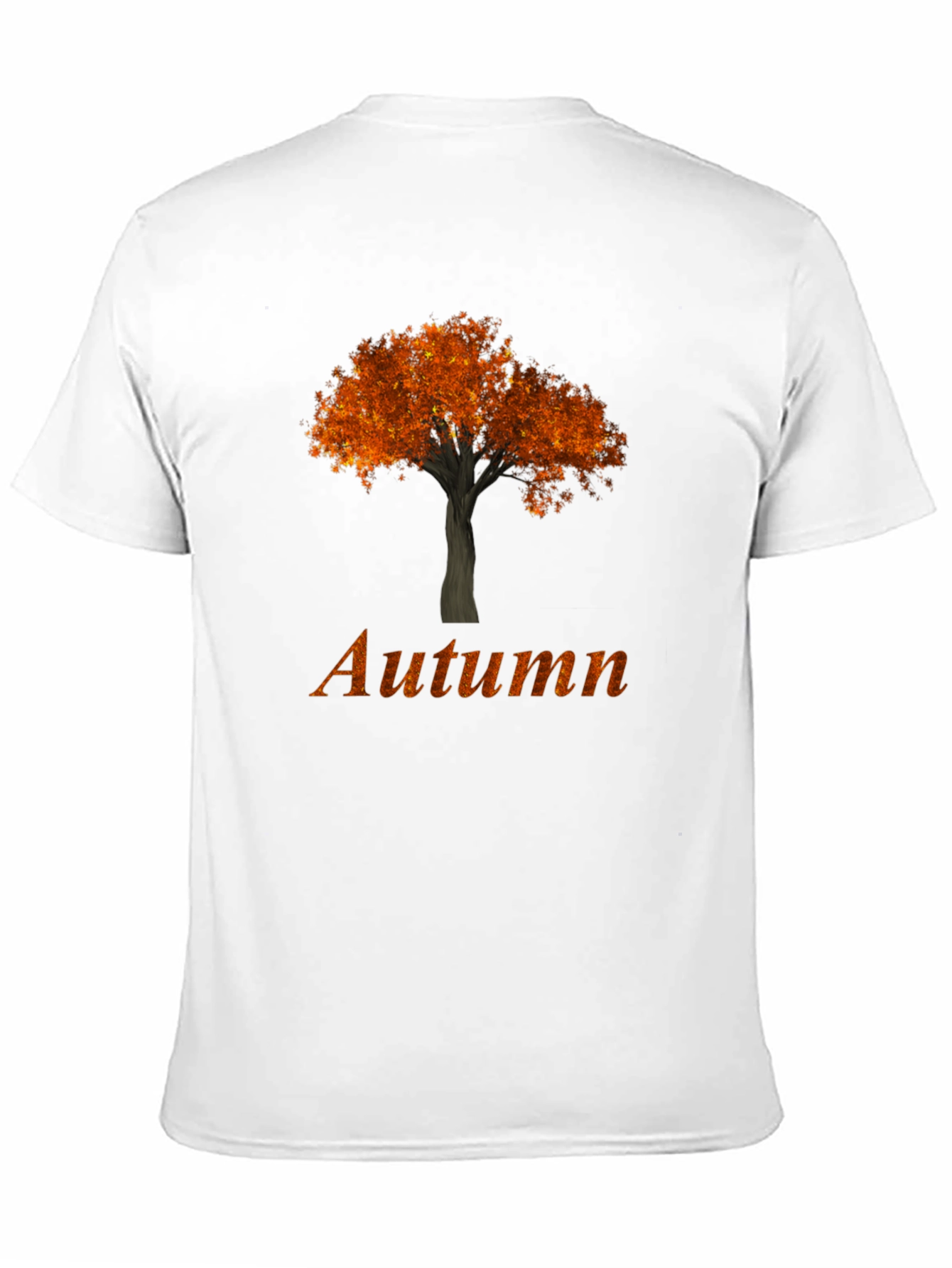 Autumn Tree Graphic Tee - Black Casual T-Shirt