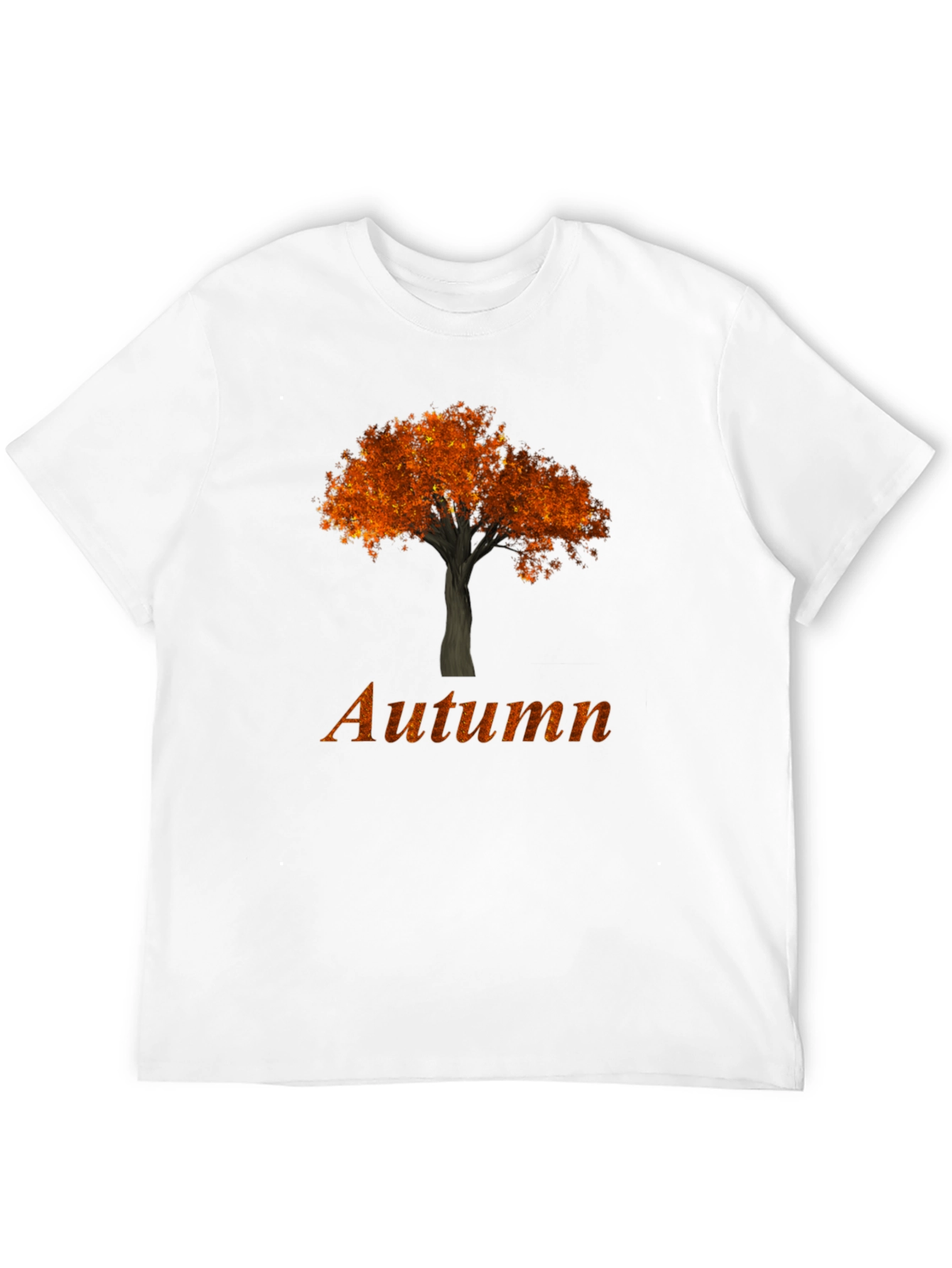 Autumn Tree Graphic Tee - Black Casual T-Shirt