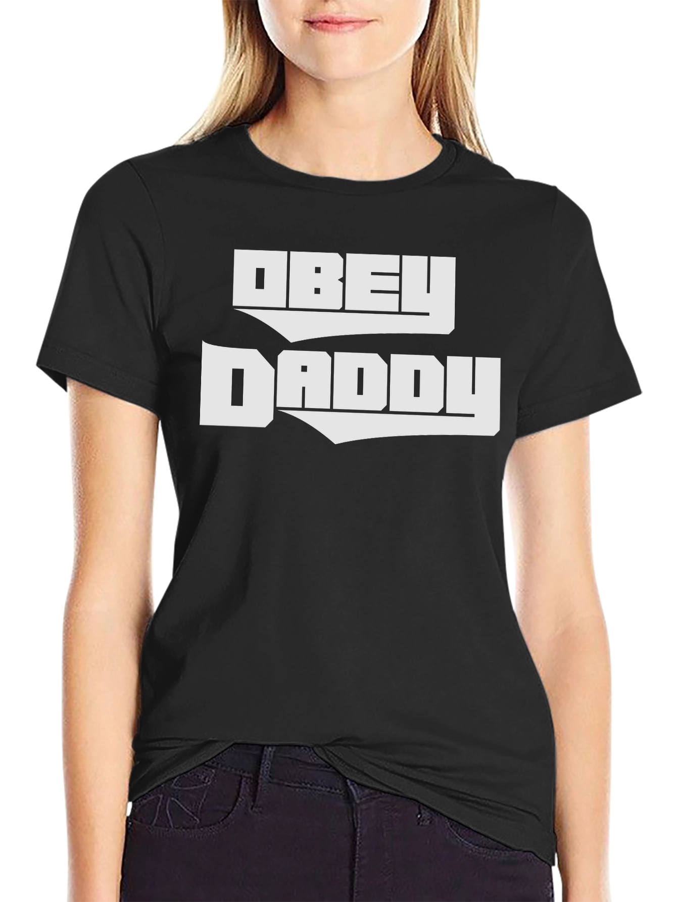 Obey Daddy Black Graphic Tee