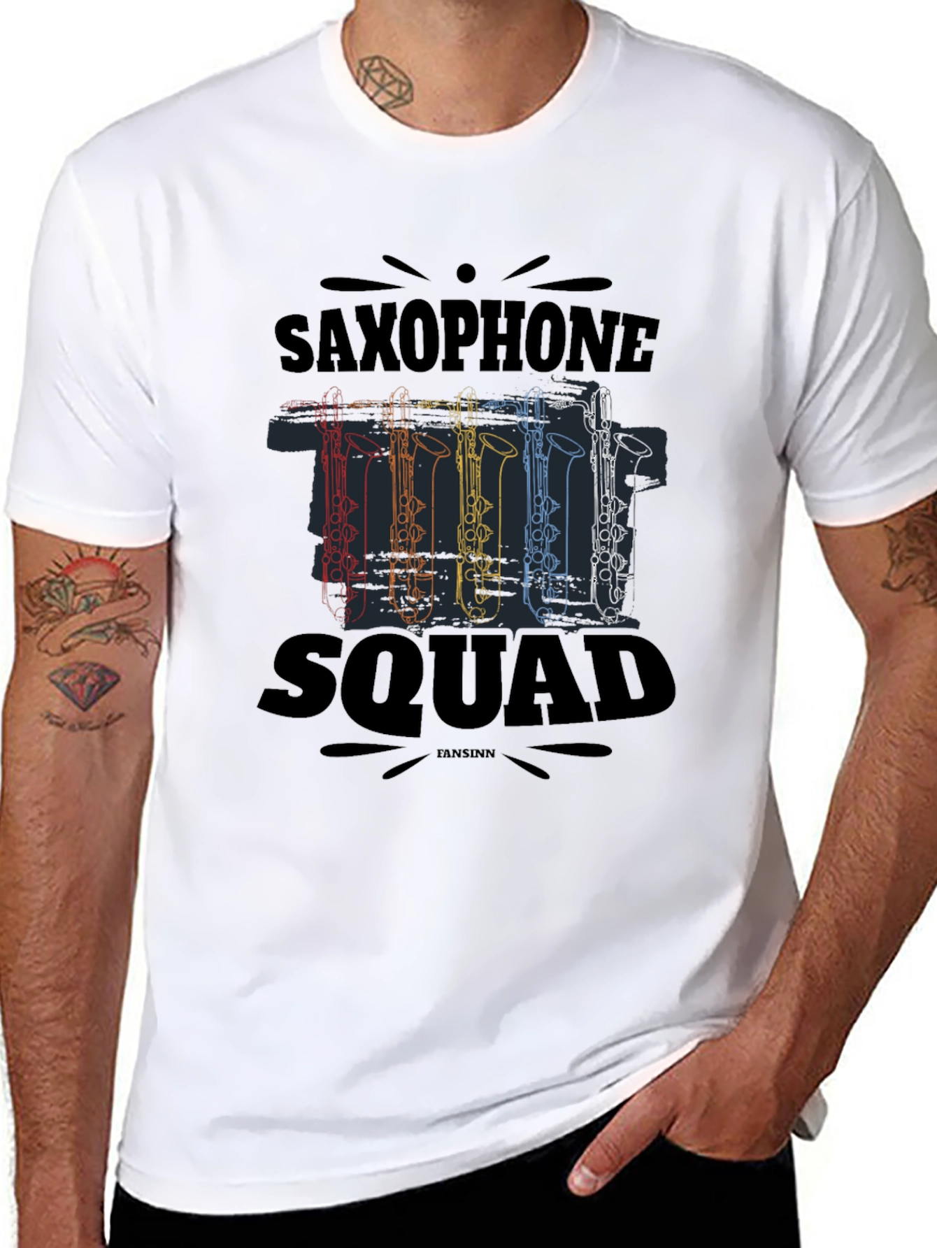 Saxophone Squad T-Shirt Music Band Tee
