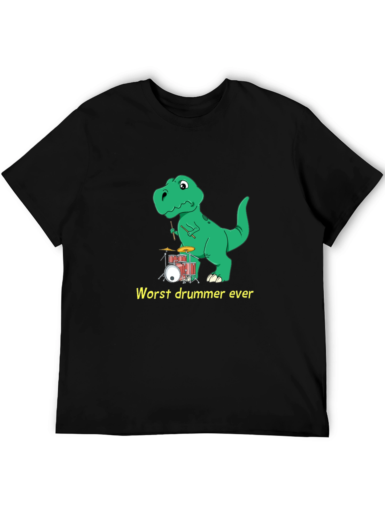 Dinosaur Drummer T-Shirt: Humorous Tee