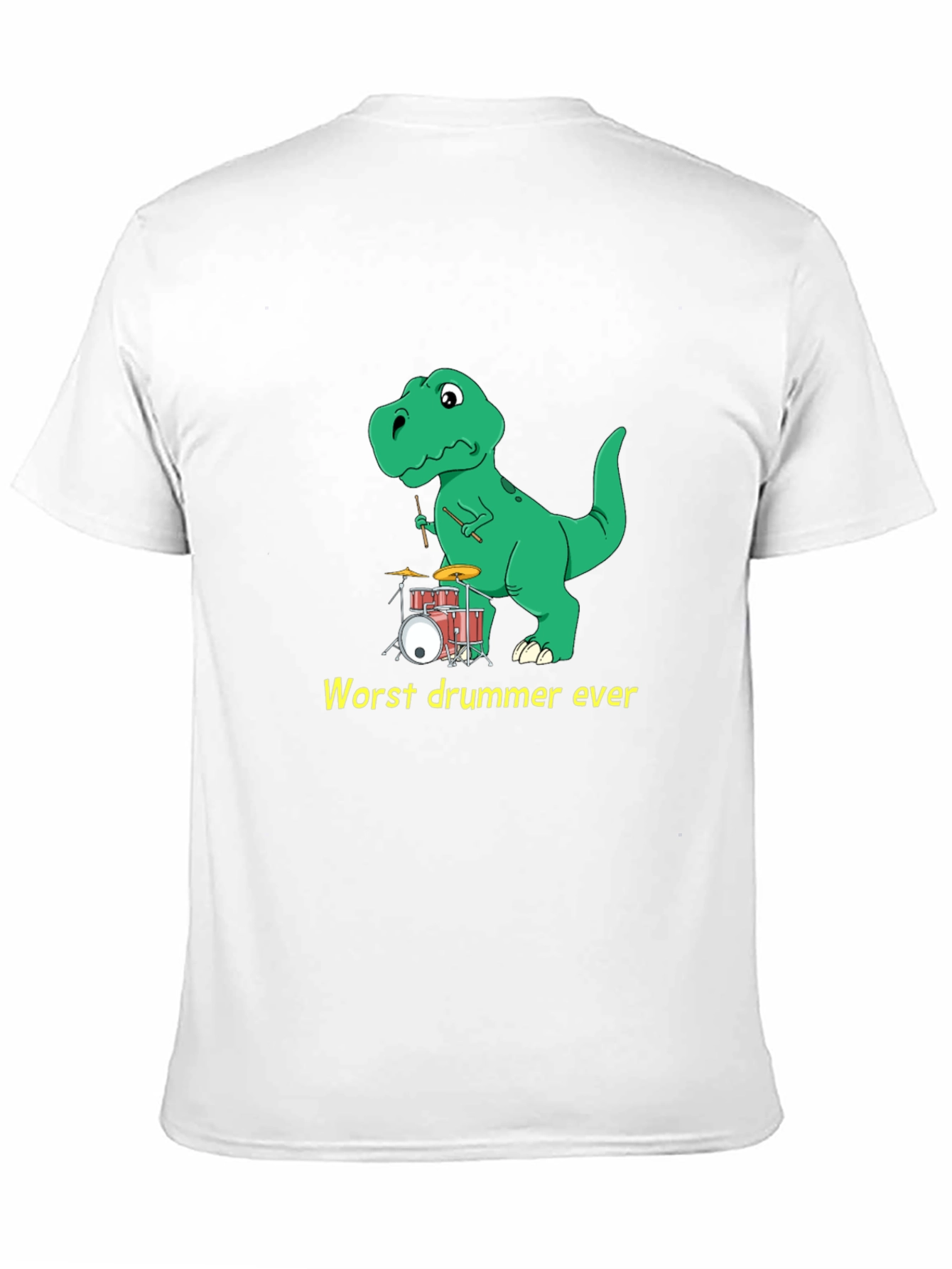 Dinosaur Drummer T-Shirt: Humorous Tee