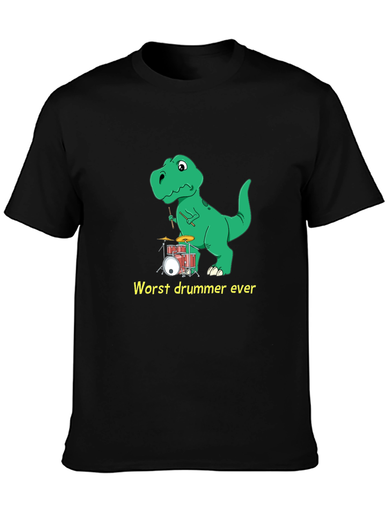 Dinosaur Drummer T-Shirt: Humorous Tee
