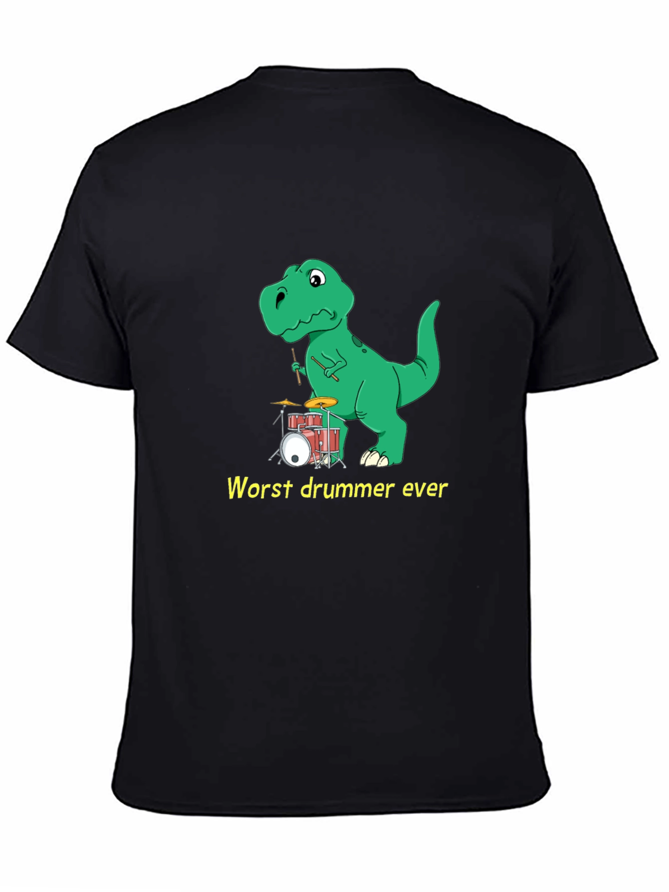 Dinosaur Drummer T-Shirt: Humorous Tee