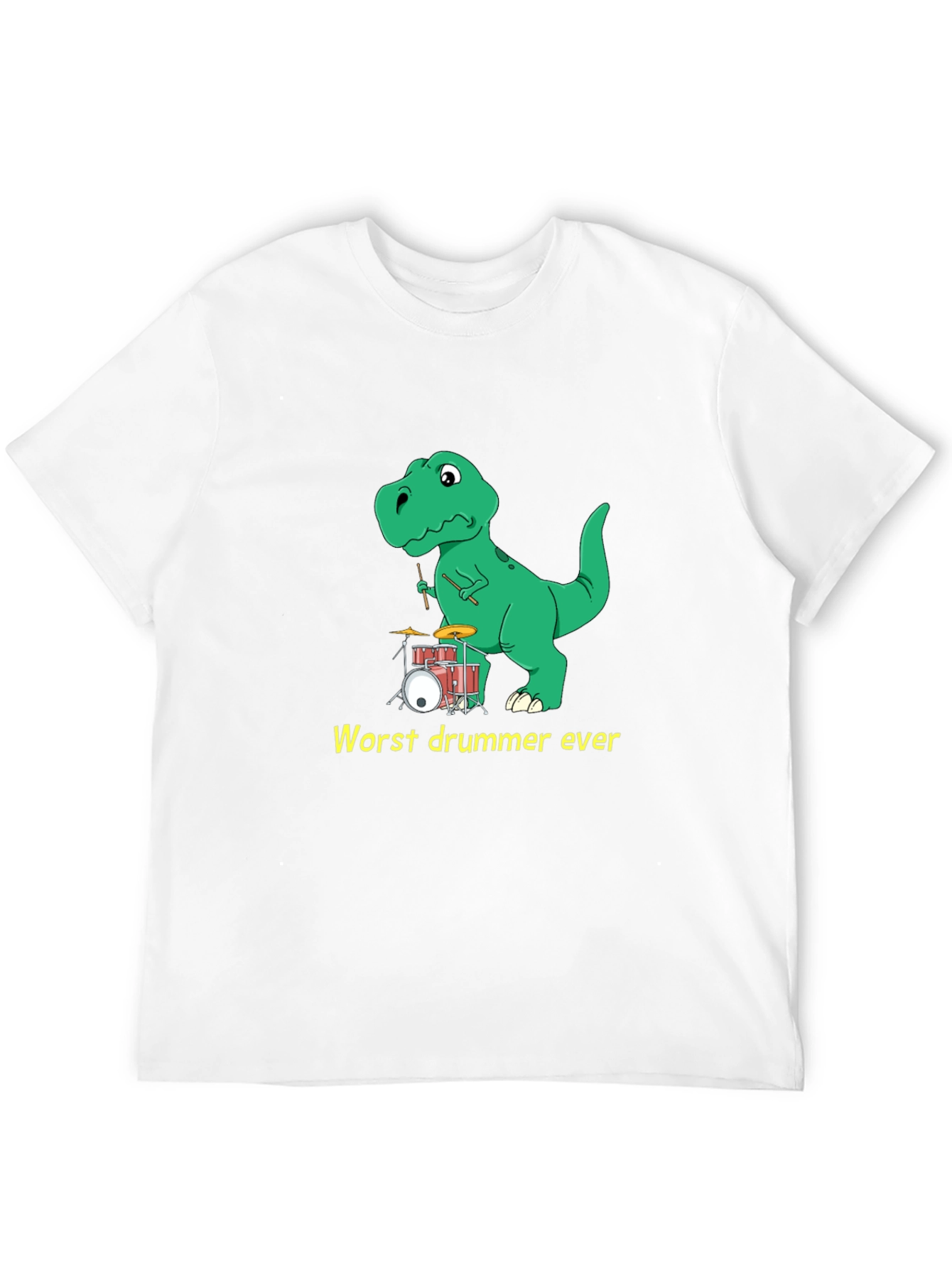 Dinosaur Drummer T-Shirt: Humorous Tee