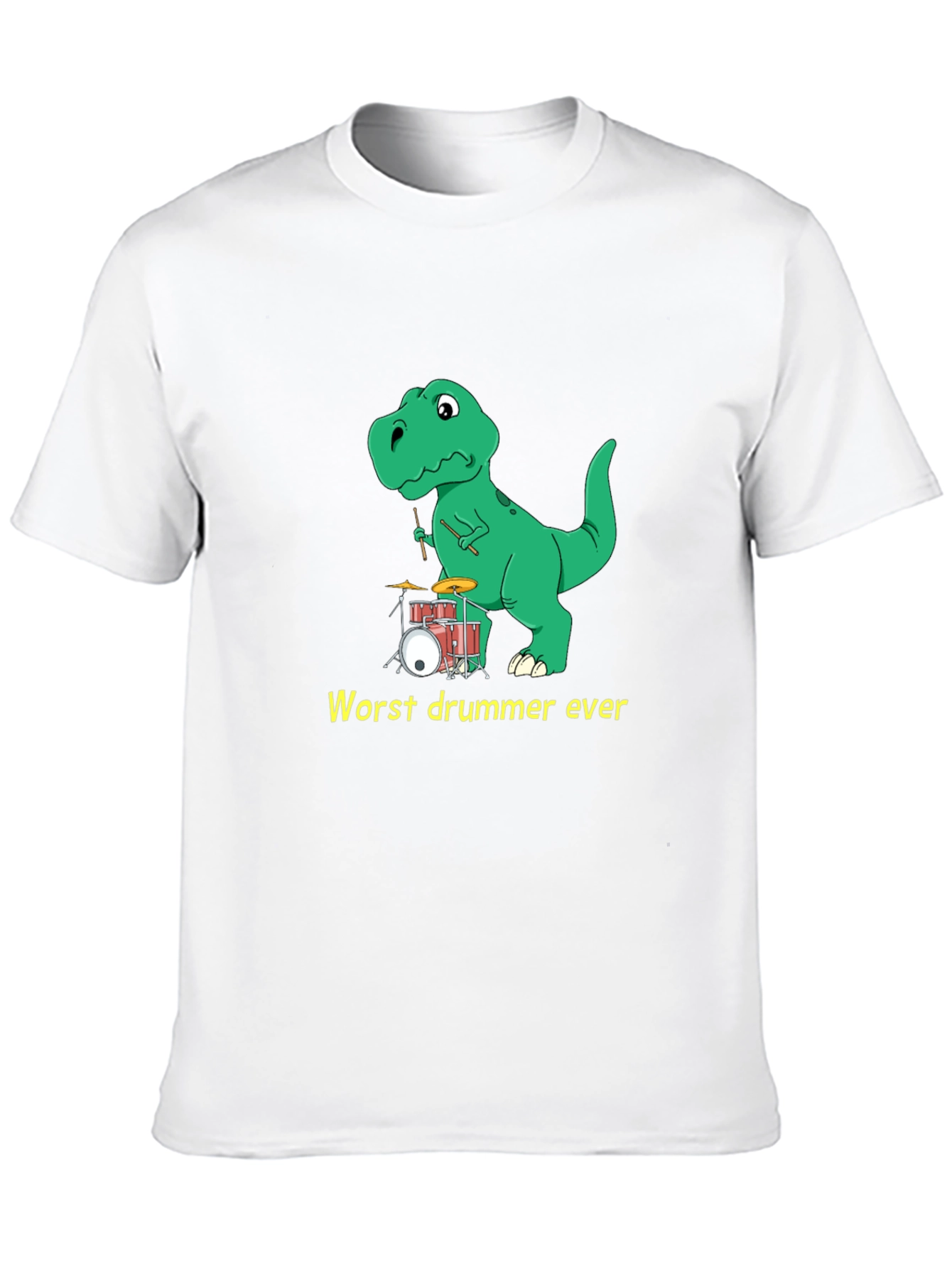 Dinosaur Drummer T-Shirt: Humorous Tee