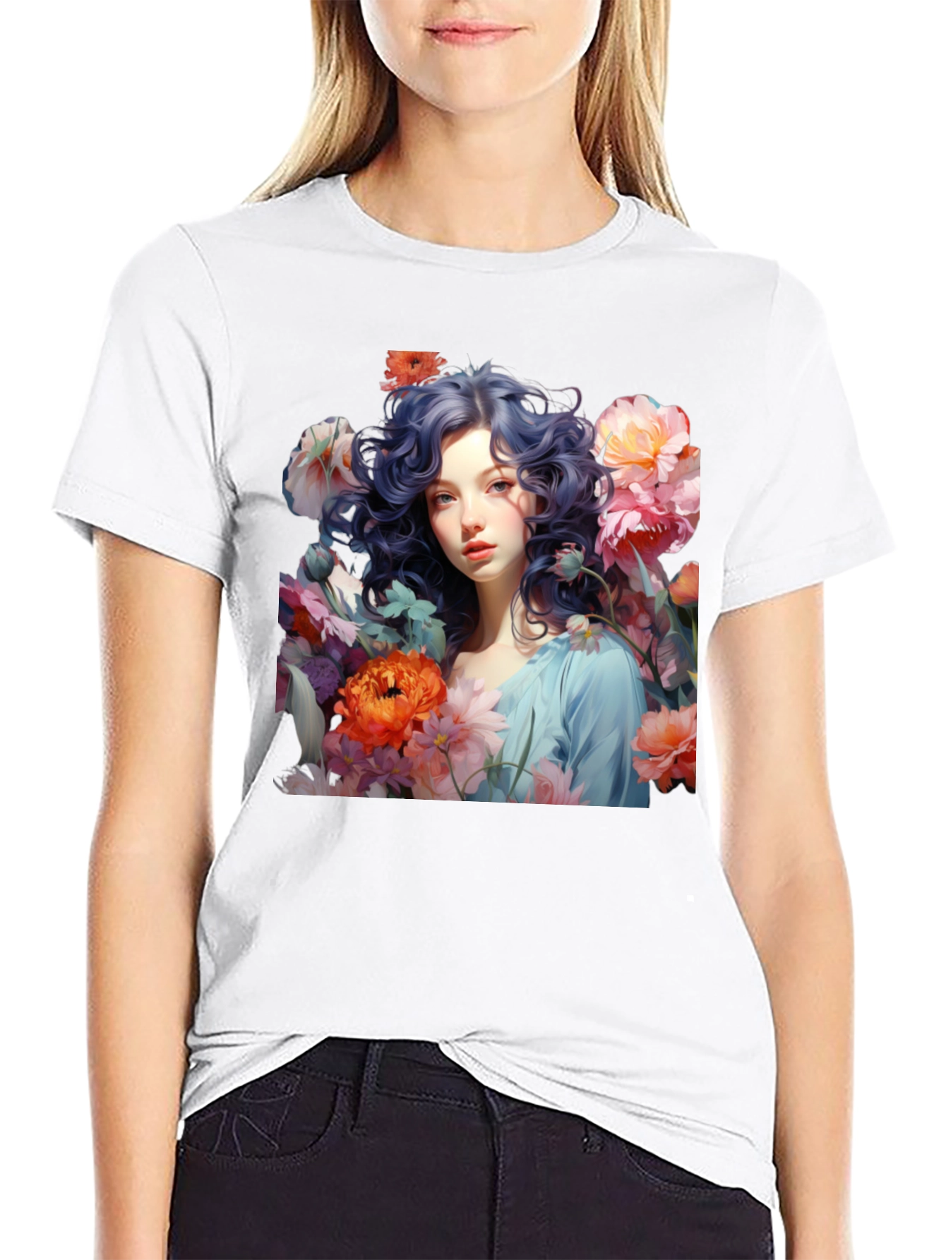 Floral Art T-Shirt: Whimsical Beauty