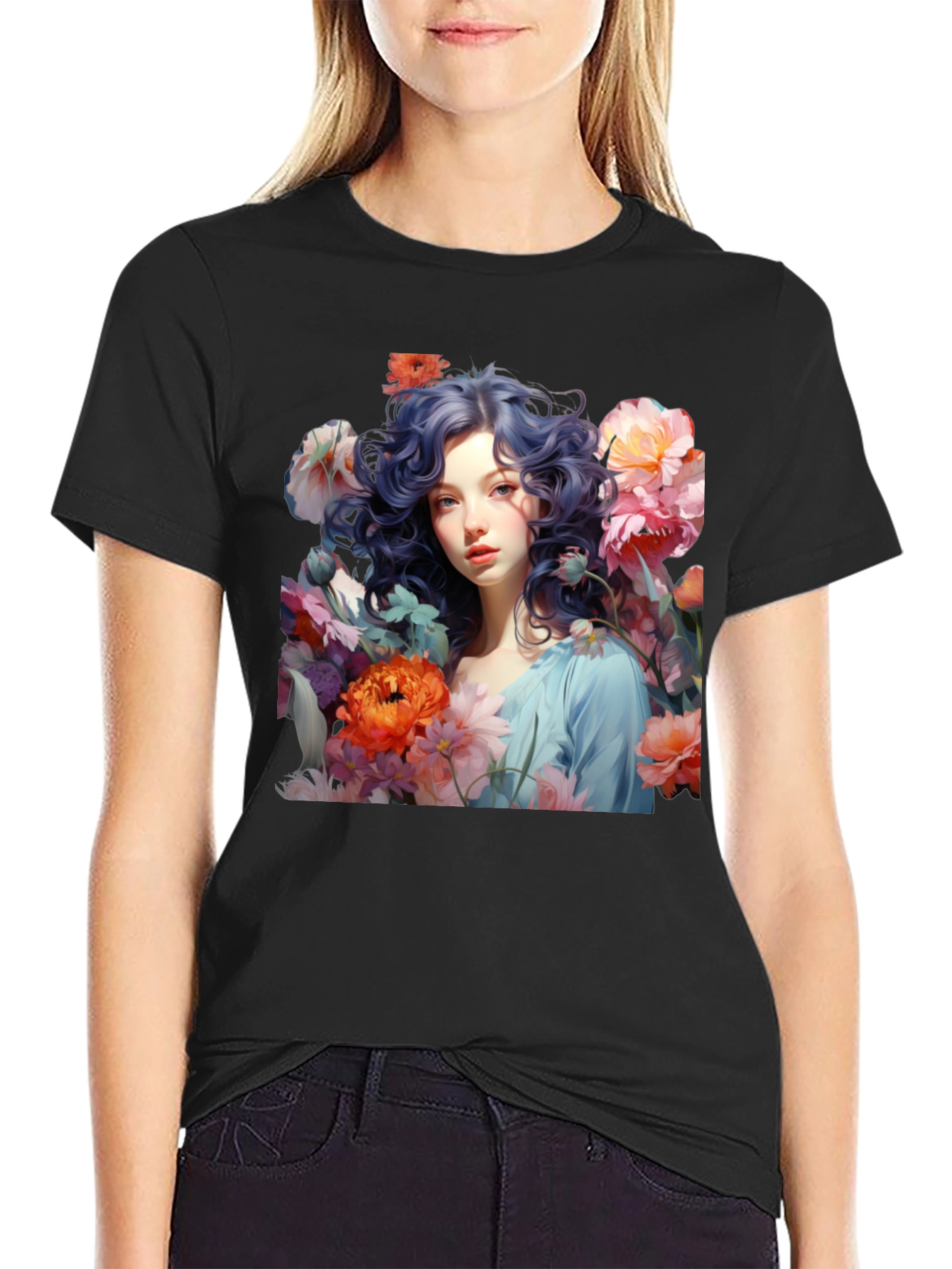 Floral Art T-Shirt: Whimsical Beauty