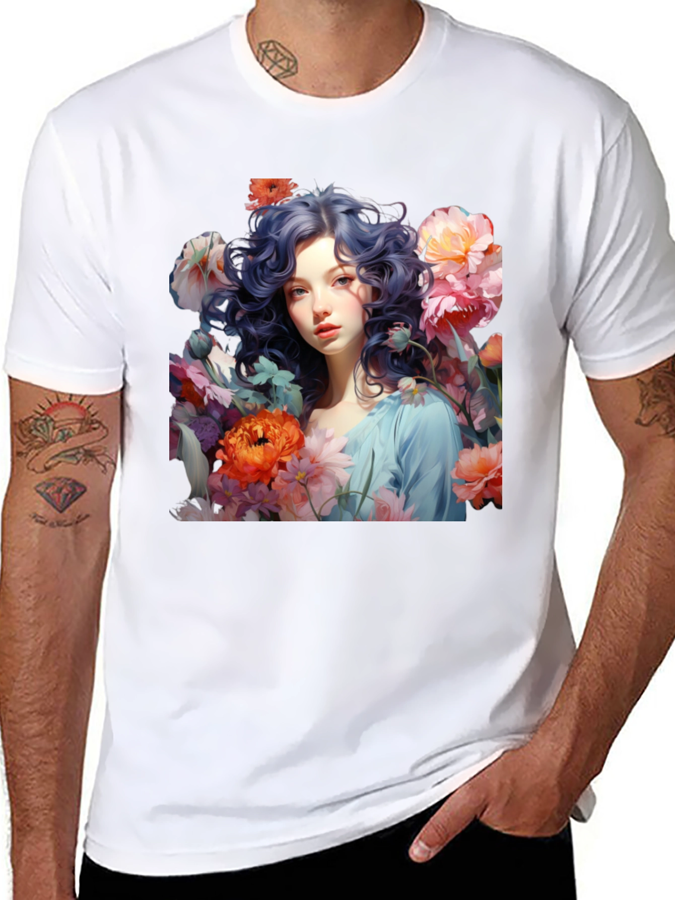Floral Art T-Shirt: Whimsical Beauty