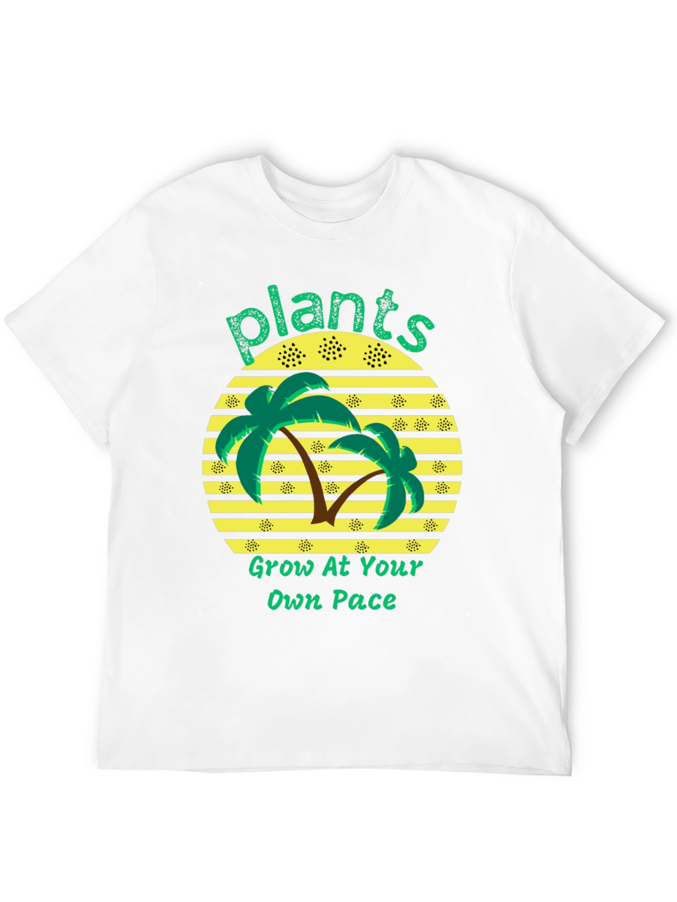 Plants Grow At Your Own Pace Black T-Shirt