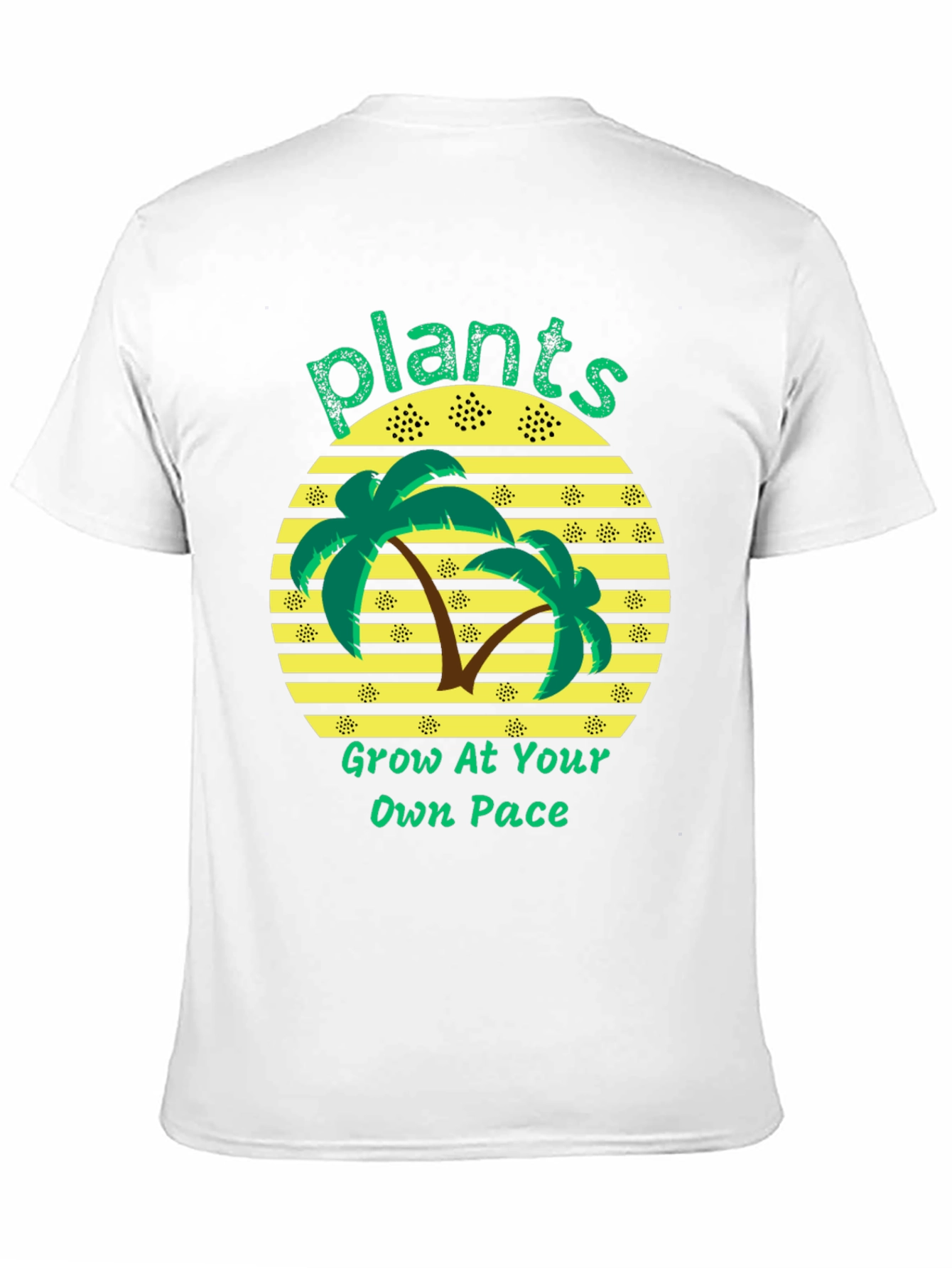 Plants Grow At Your Own Pace Black T-Shirt