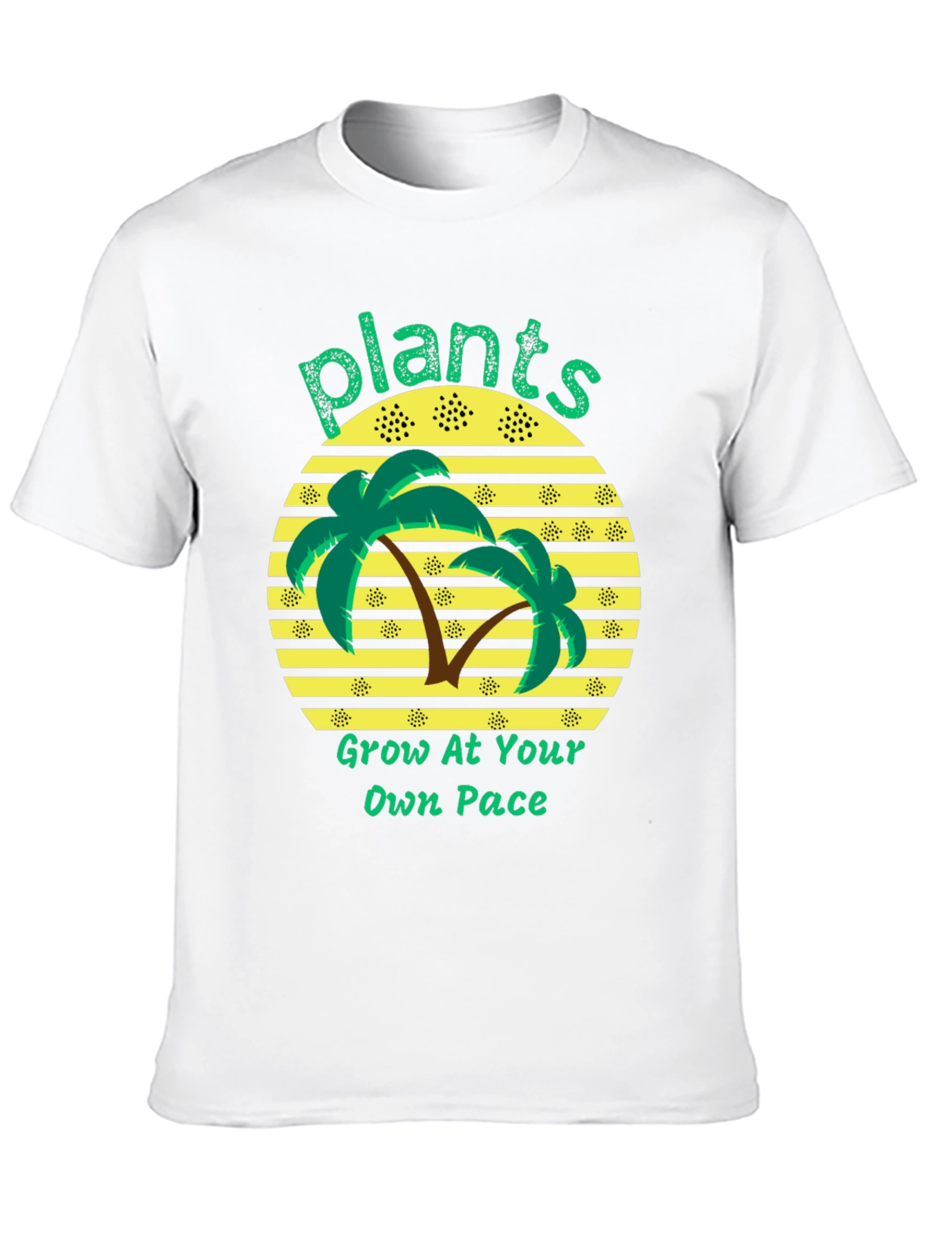 Plants Grow At Your Own Pace Black T-Shirt