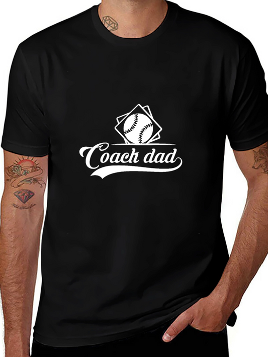 Coach Dad Baseball Graphic T-Shirt