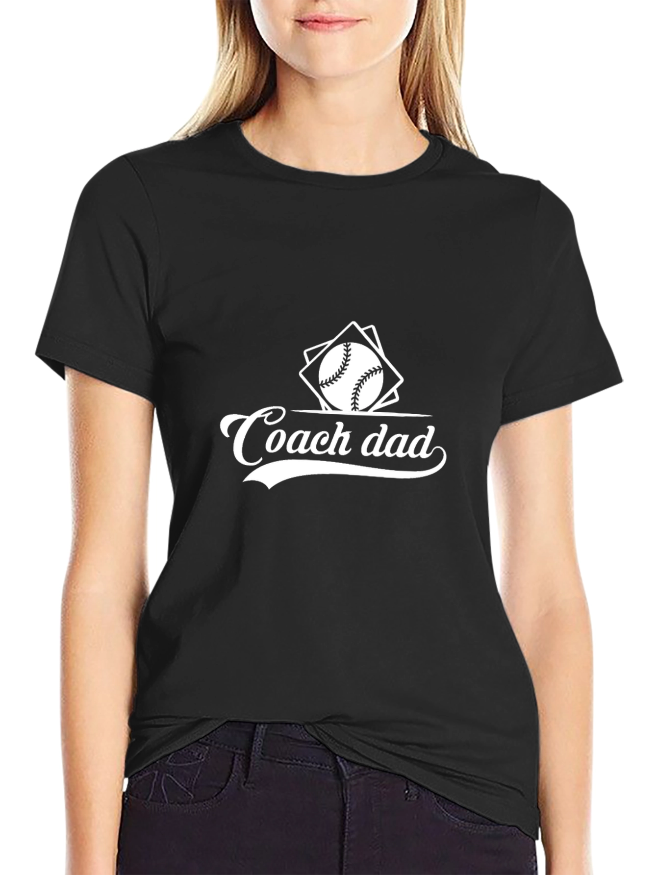 Coach Dad Baseball Graphic T-Shirt