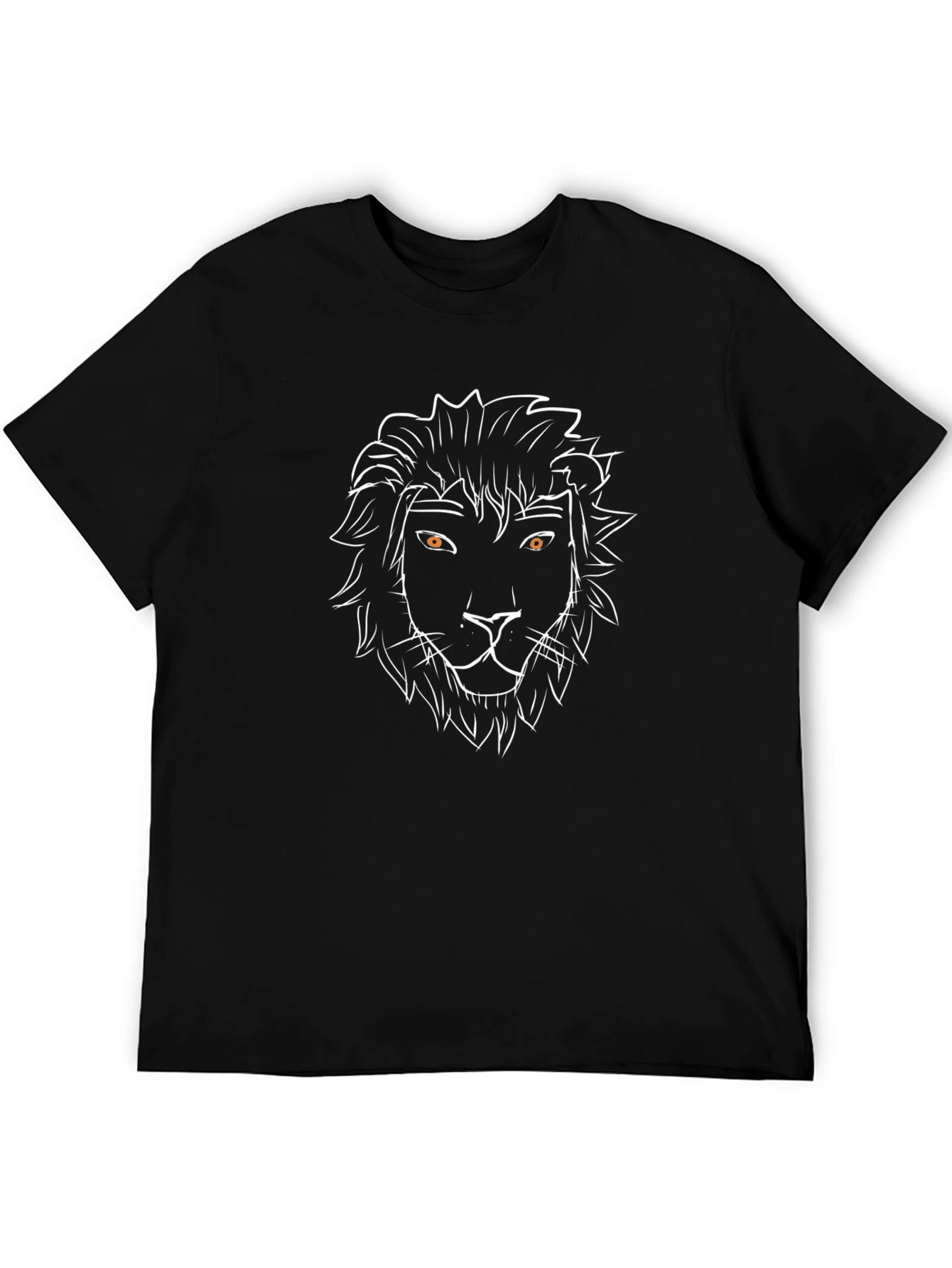 Lion Graphic Black T-Shirt - Unique Design