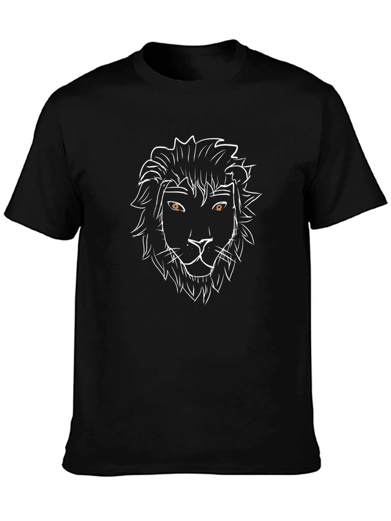 Lion Graphic Black T-Shirt - Unique Design