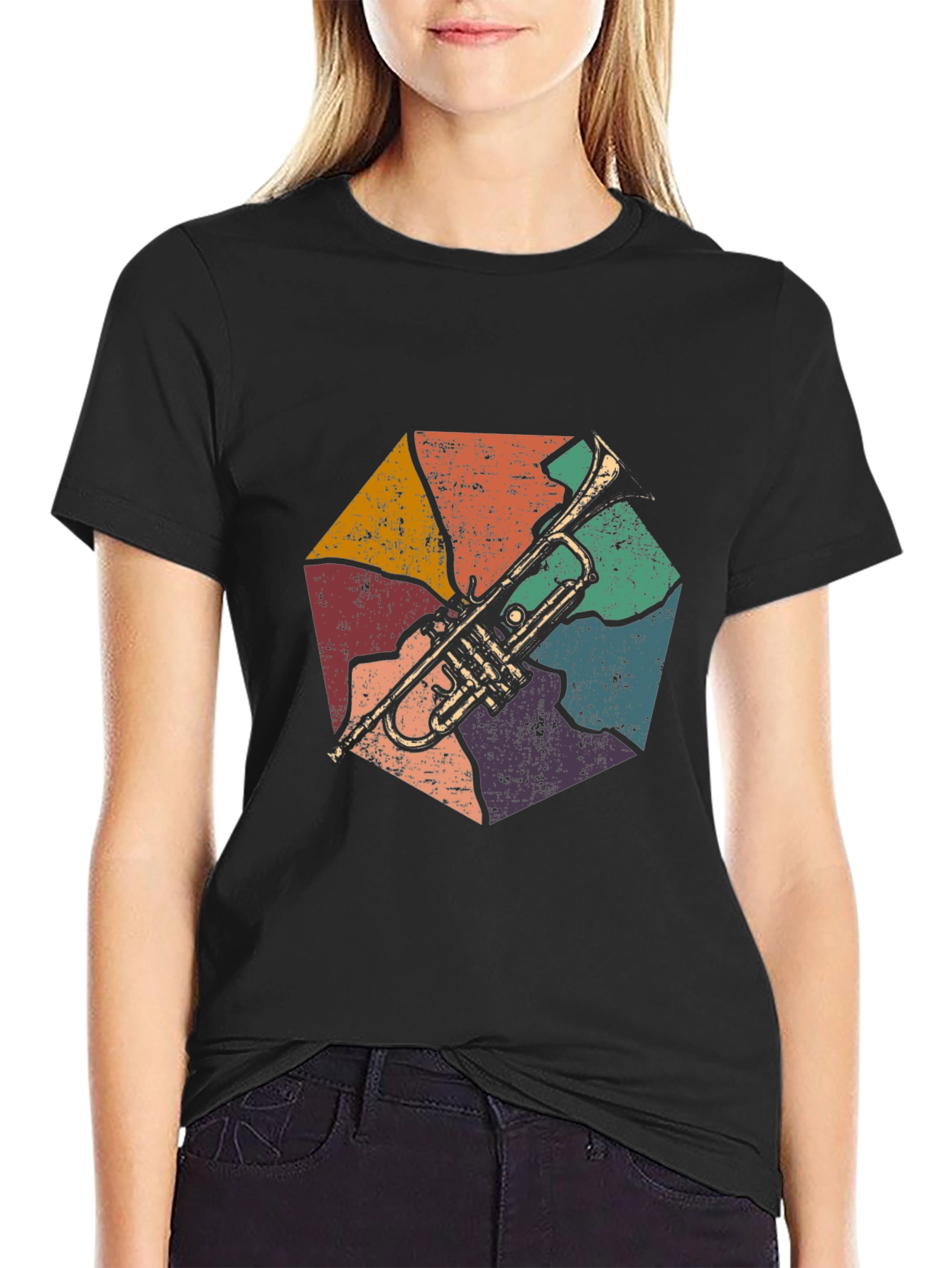 Retro Trumpet Graphic T-Shirt