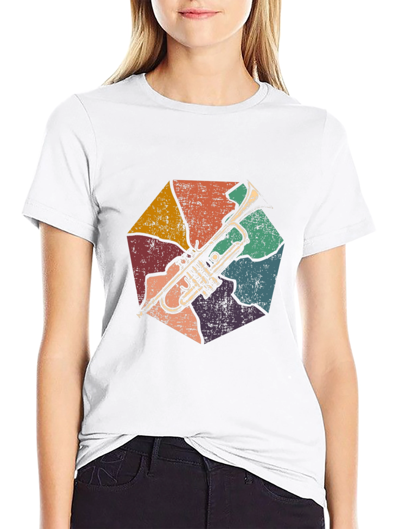 Retro Trumpet Graphic T-Shirt