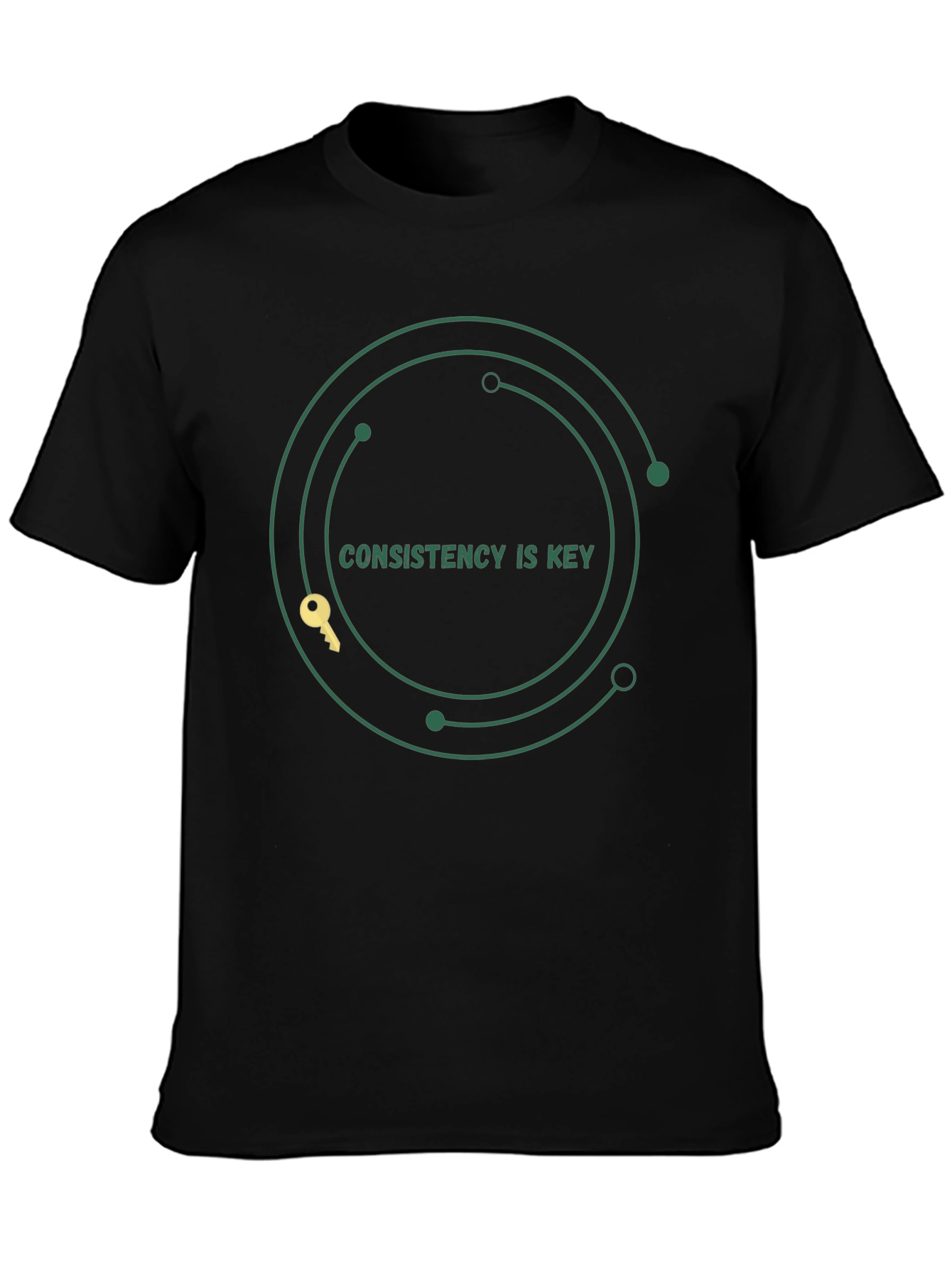 Consistency is Key Graphic Tee - Motivation Black T-Shirt