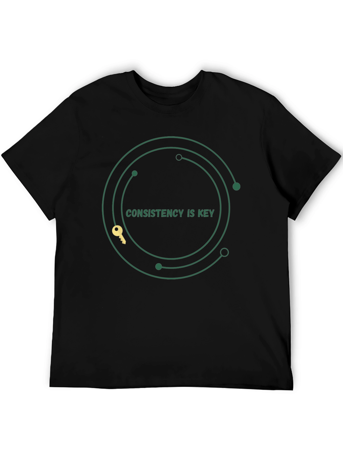 Consistency is Key Graphic Tee - Motivation Black T-Shirt