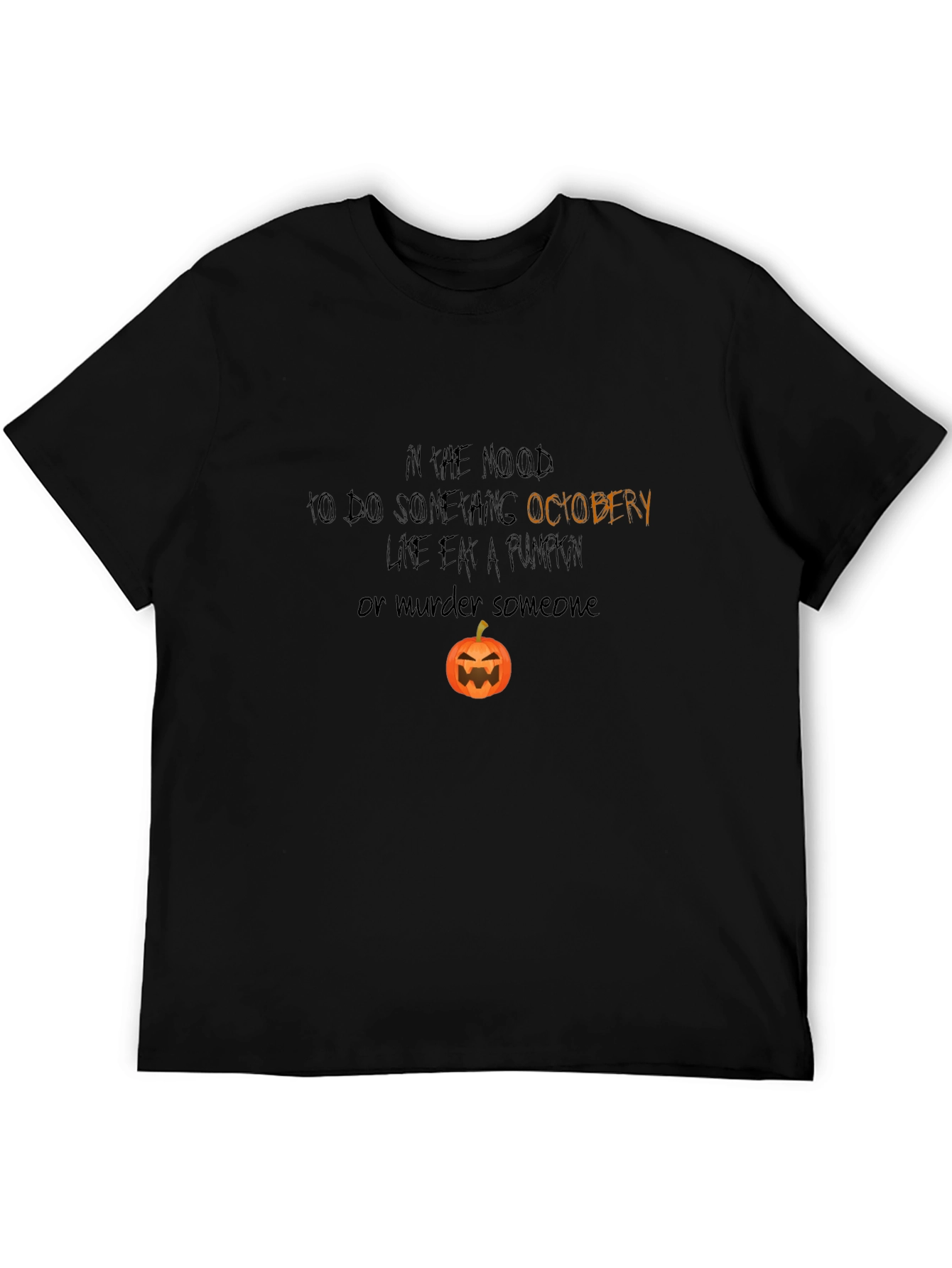October Mood T-Shirt: Halloween Pumpkin Tee
