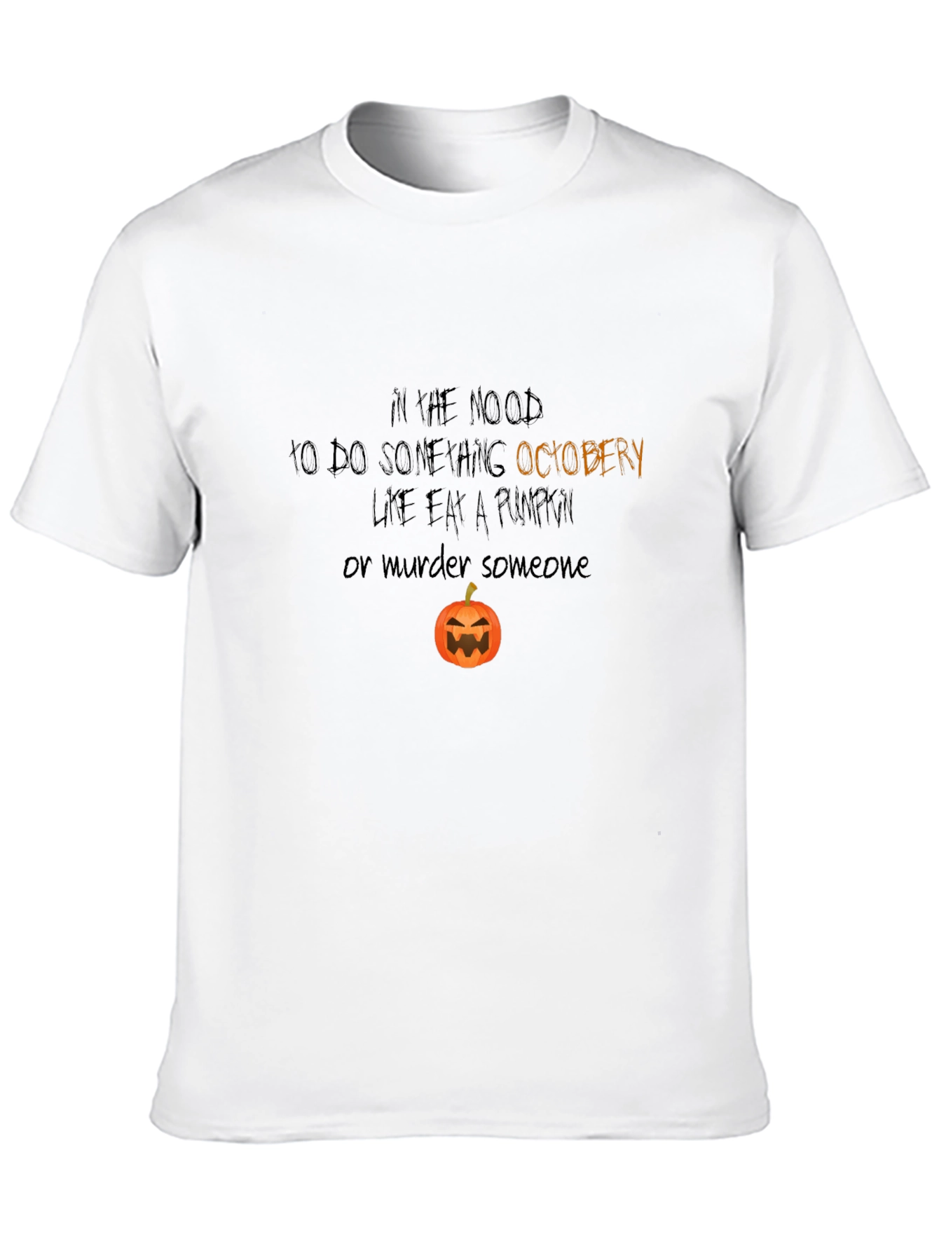 October Mood T-Shirt: Halloween Pumpkin Tee