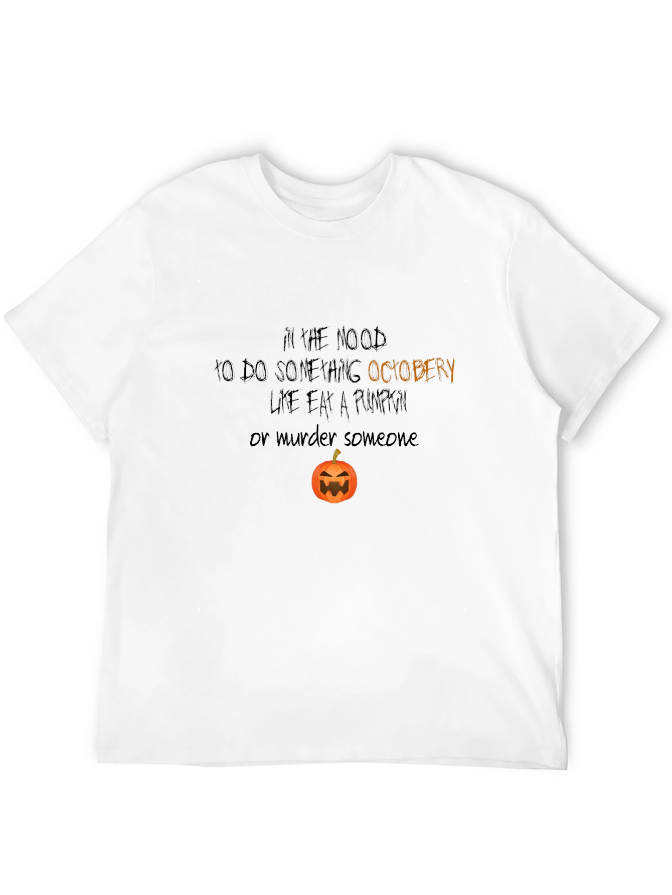 October Mood T-Shirt: Halloween Pumpkin Tee