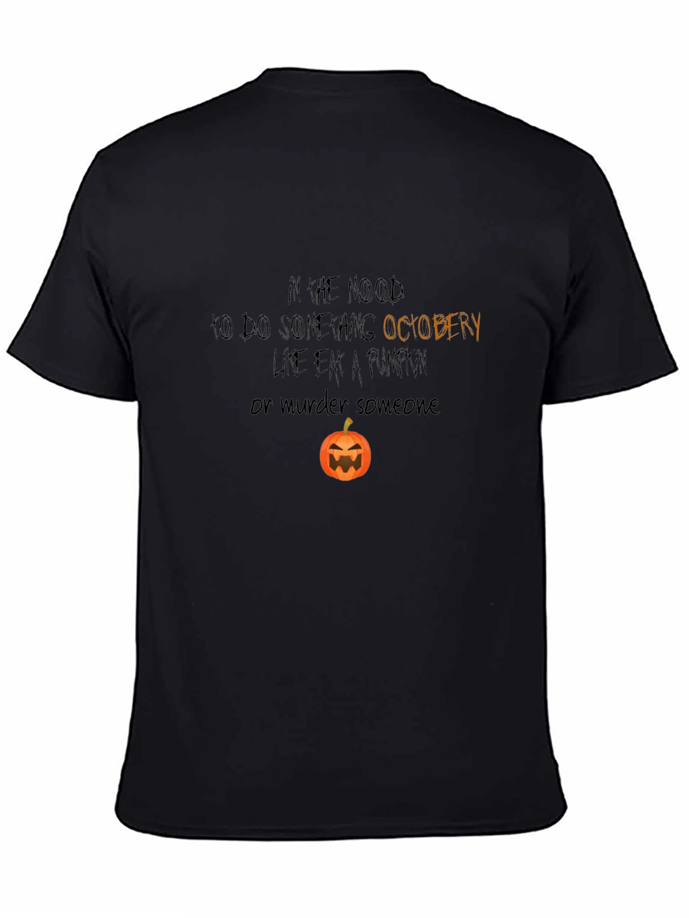 October Mood T-Shirt: Halloween Pumpkin Tee
