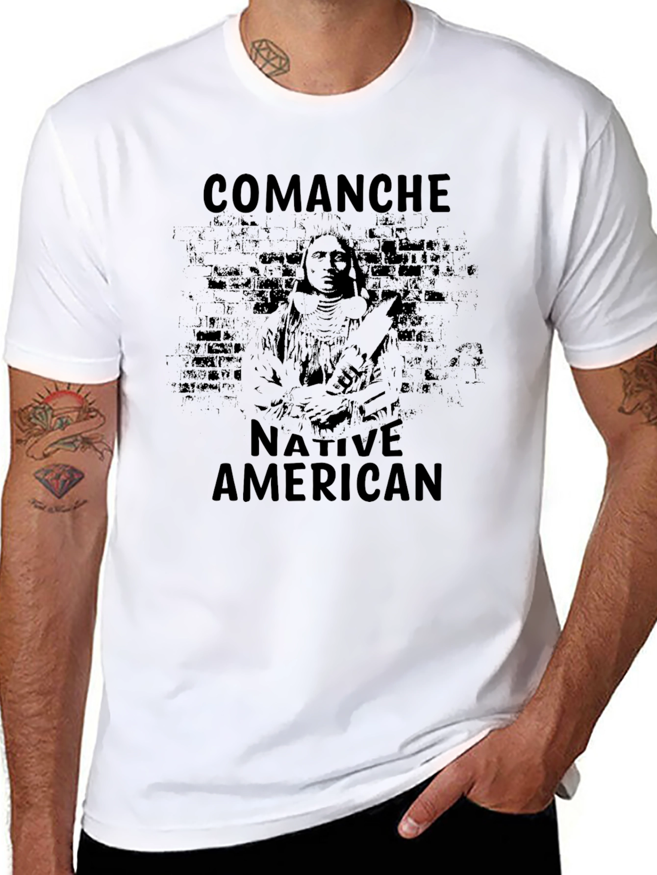 Comanche Native American Black T-Shirt