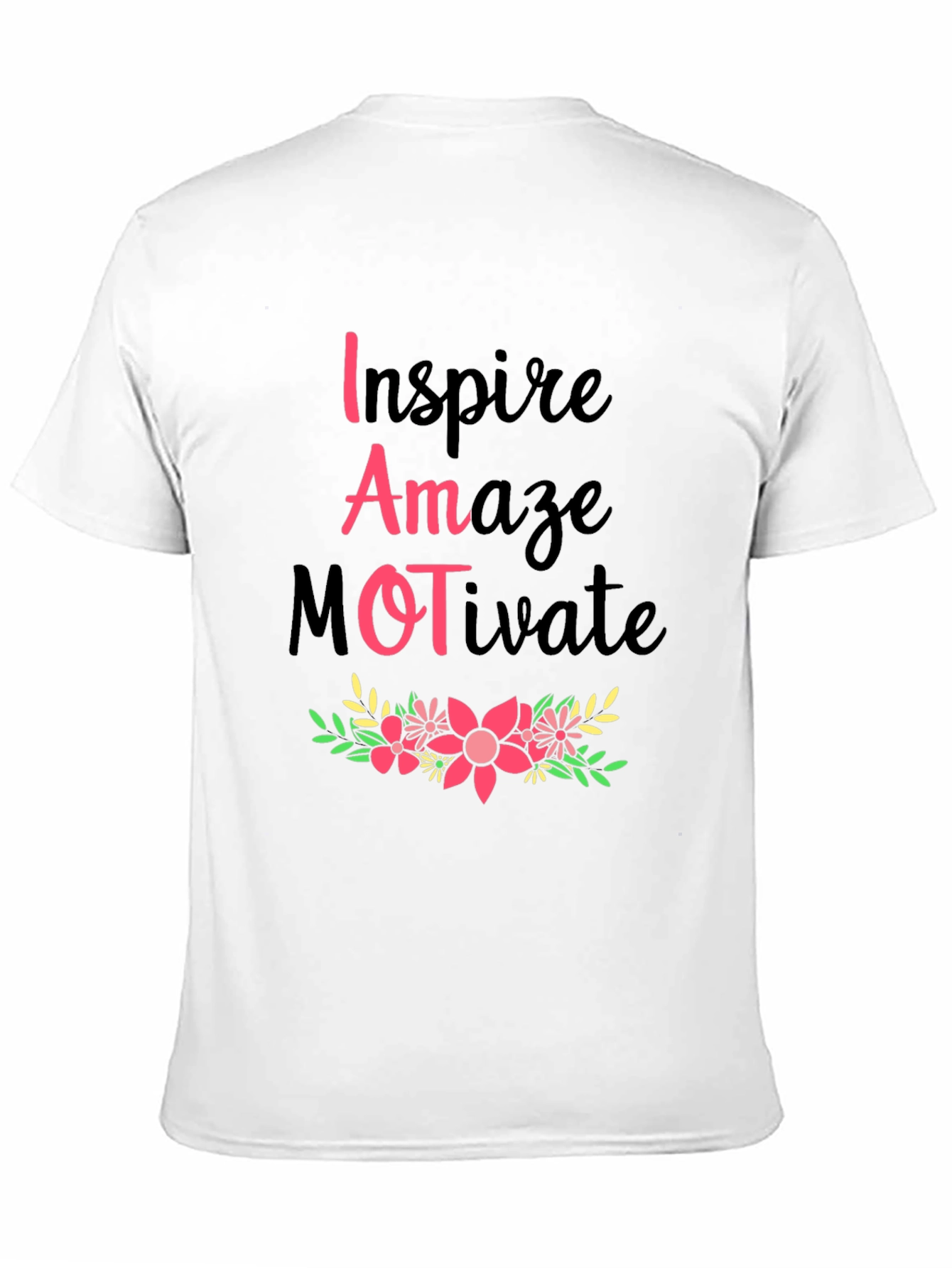 Inspire Amaze Motivate Floral Graphic Tee