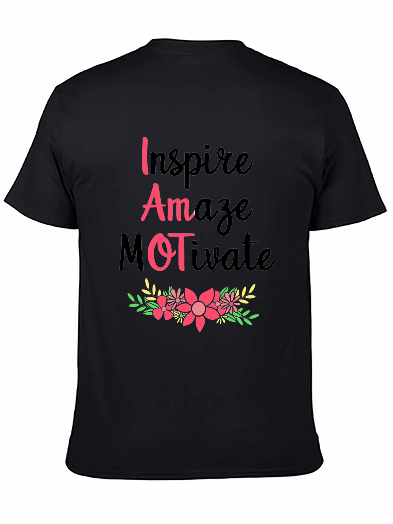 Inspire Amaze Motivate Floral Graphic Tee