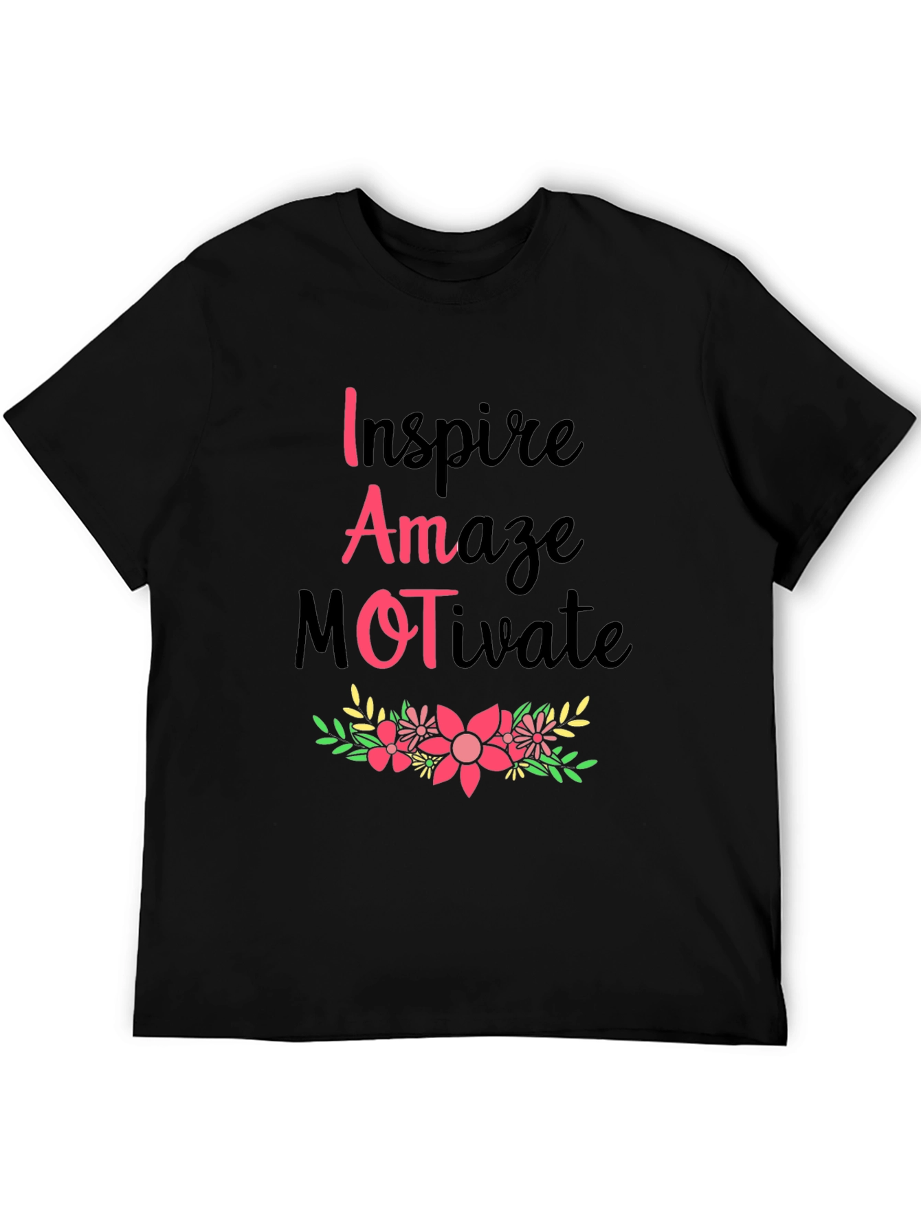 Inspire Amaze Motivate Floral Graphic Tee