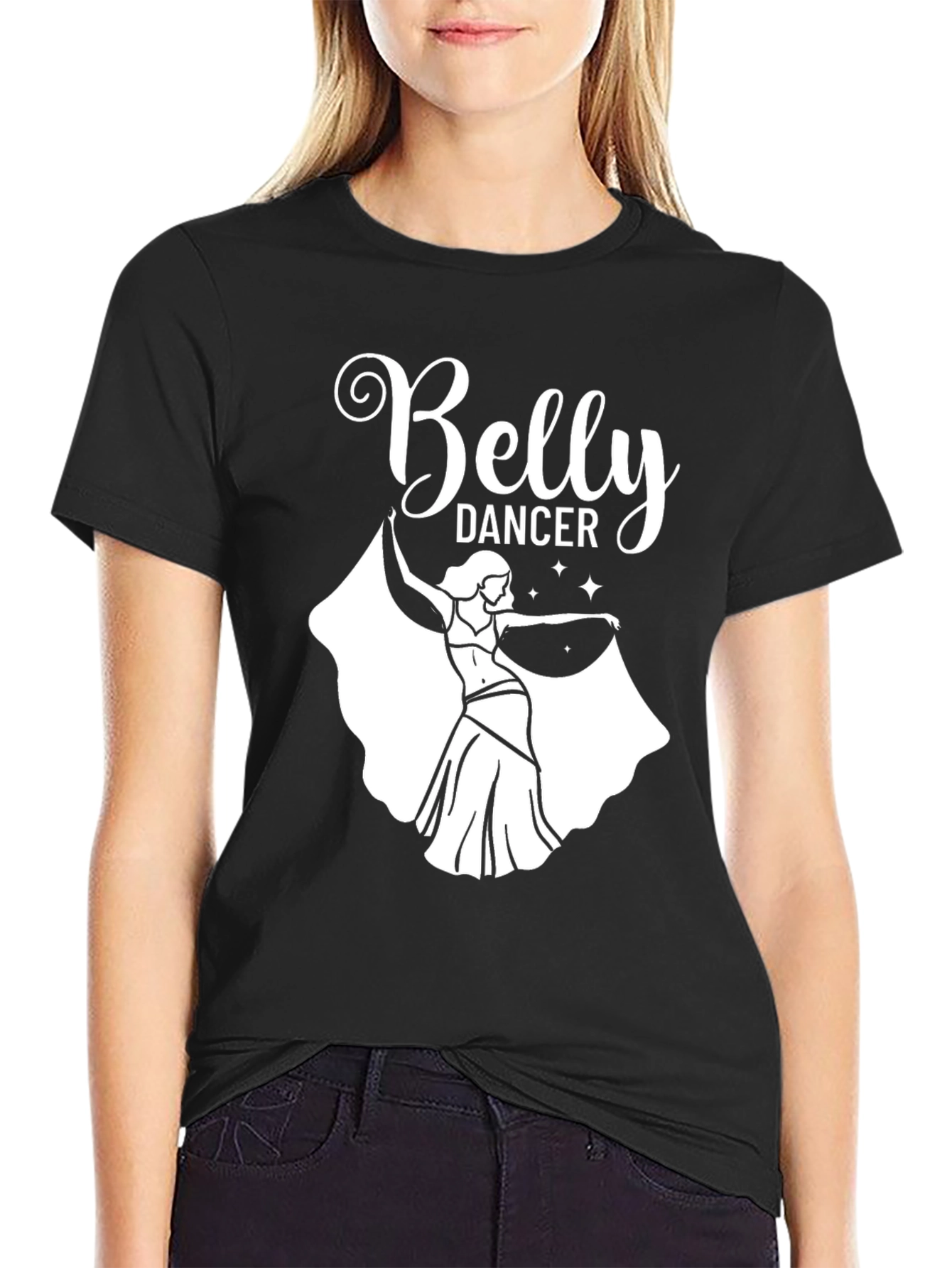 Belly Dancer Graphic Tee - Mens Black T-Shirt