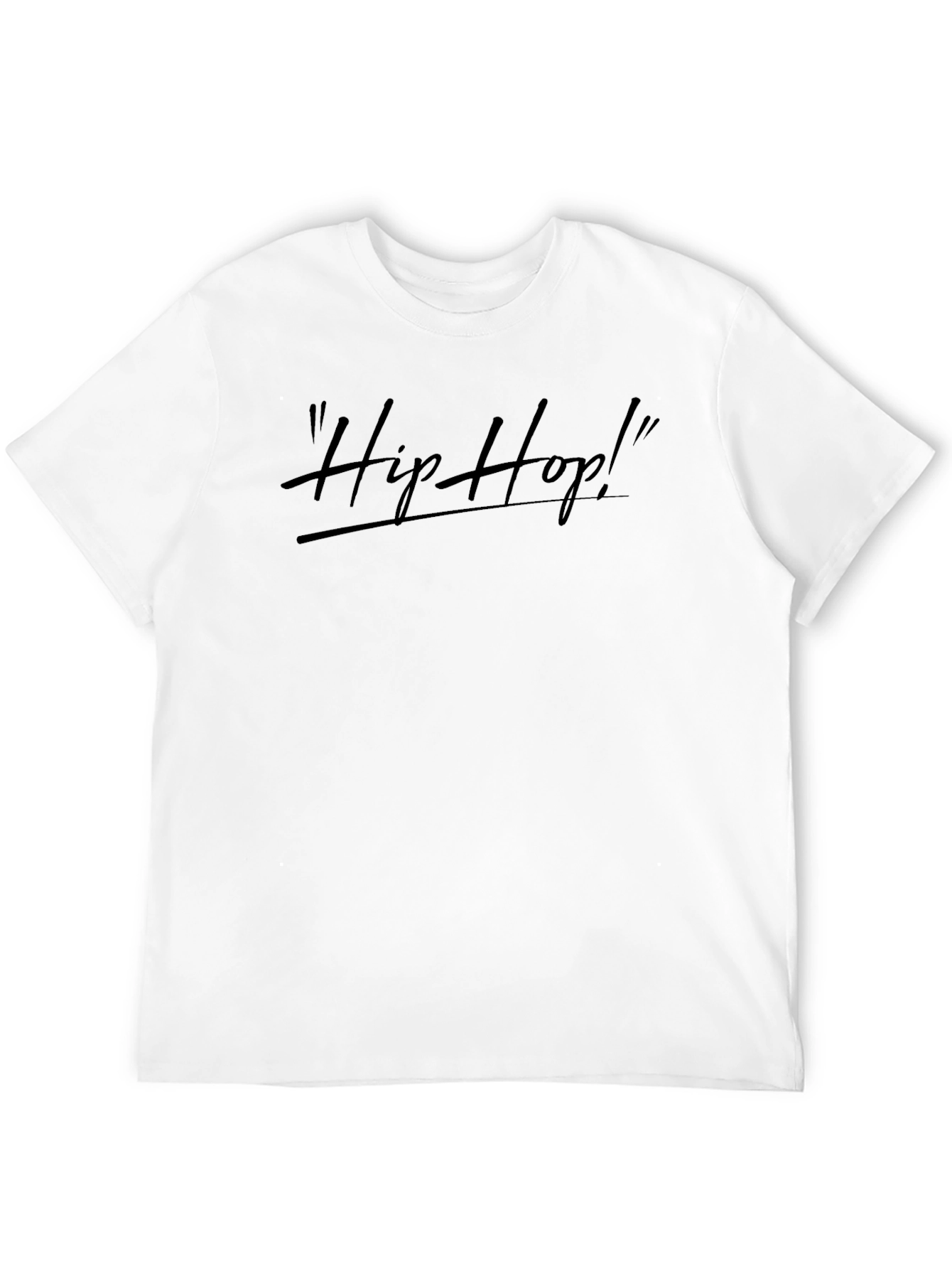 Hip Hop Style Black Graphic Tee