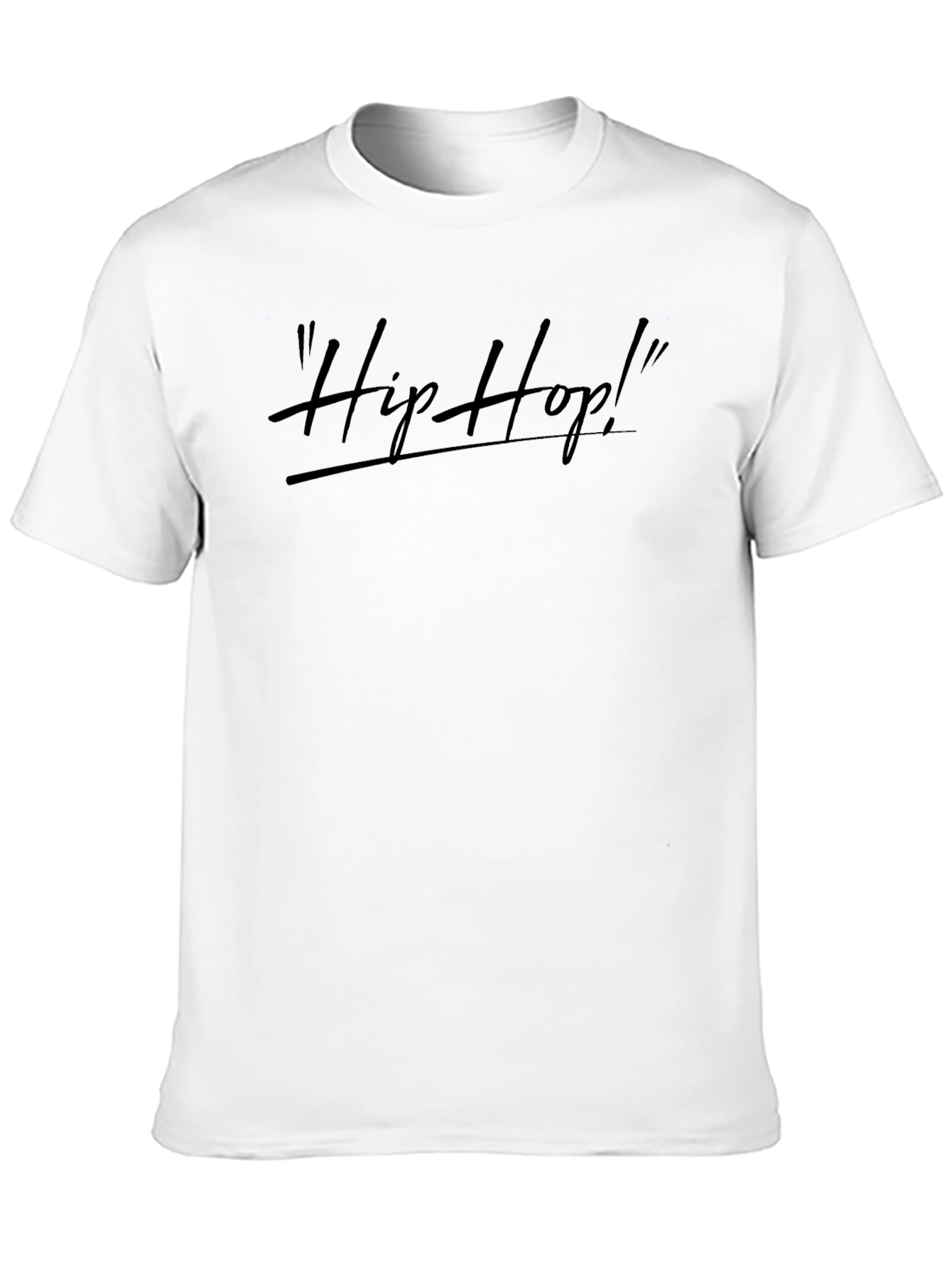 Hip Hop Style Black Graphic Tee