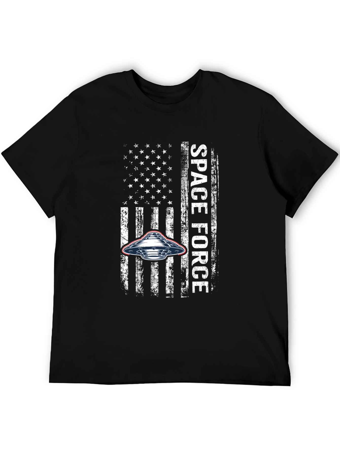 Space Force USA Flag UFO Graphic T-Shirt