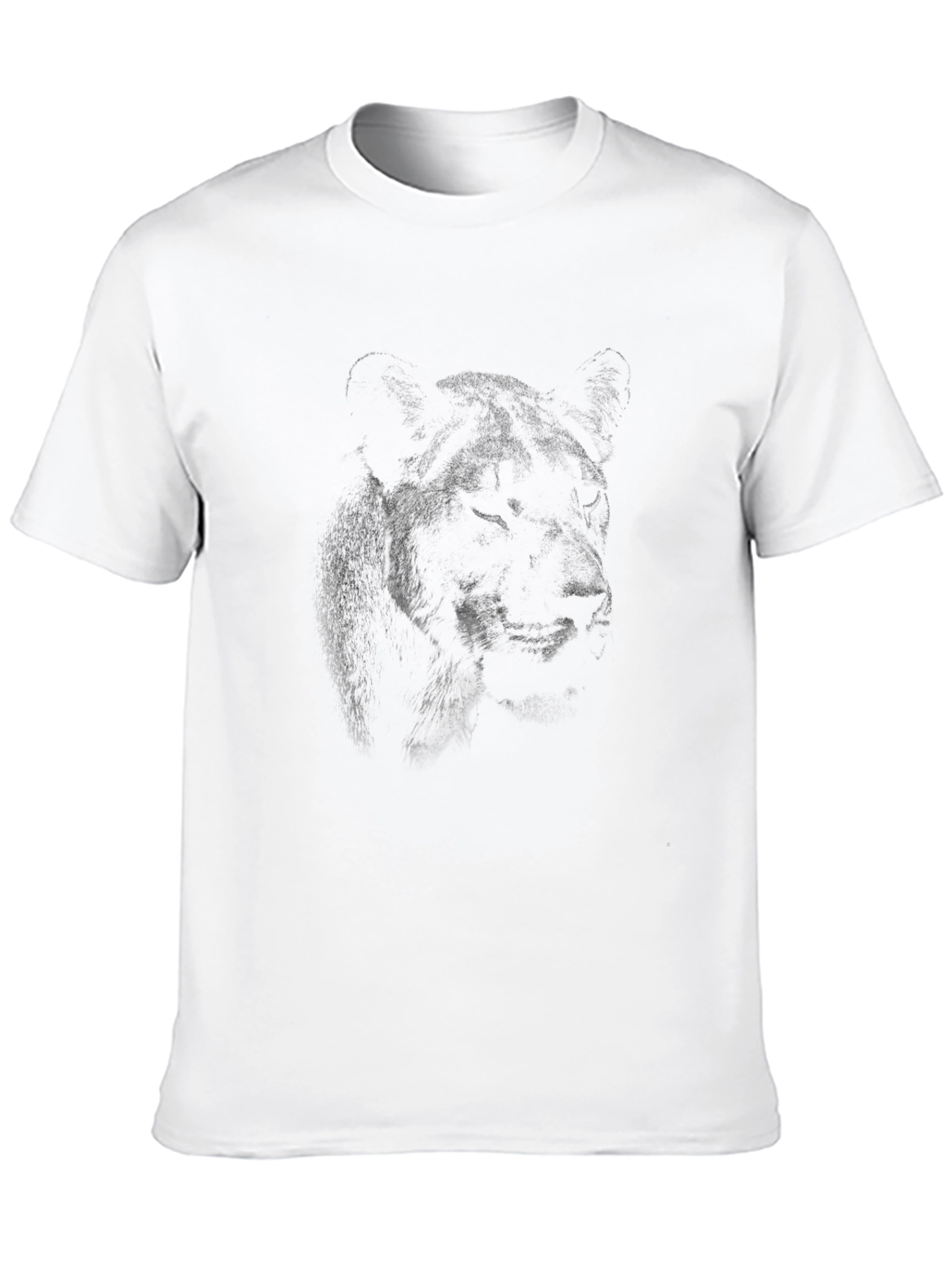 Mens Black Lion Graphic Print T-Shirt