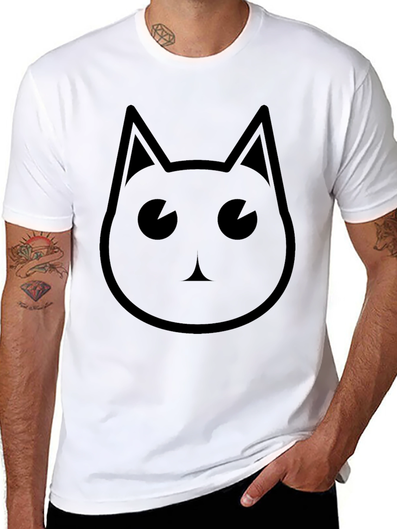 Cool Cat Graphic Tee - Unisex Black T-Shirt